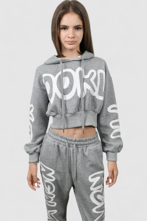 Ženska siva trenirka komplet Zuri