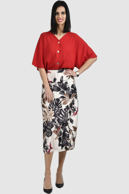 Ženska crvena elegantna košulja Ivelisse