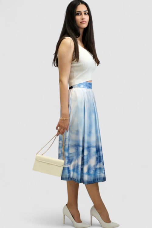 Ženska plava midi suknja Harper