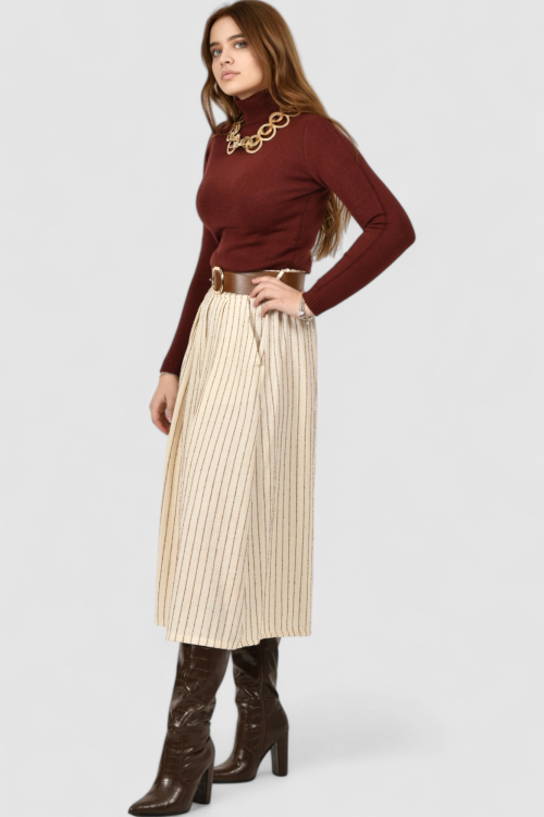 Ženski smeđi lagani džemper Zoey