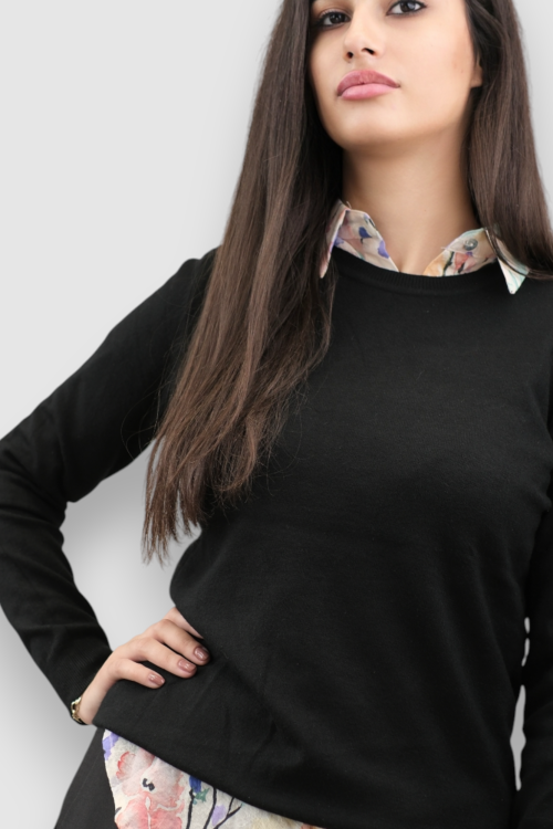 Ženski crni lagani džemper Clarissa