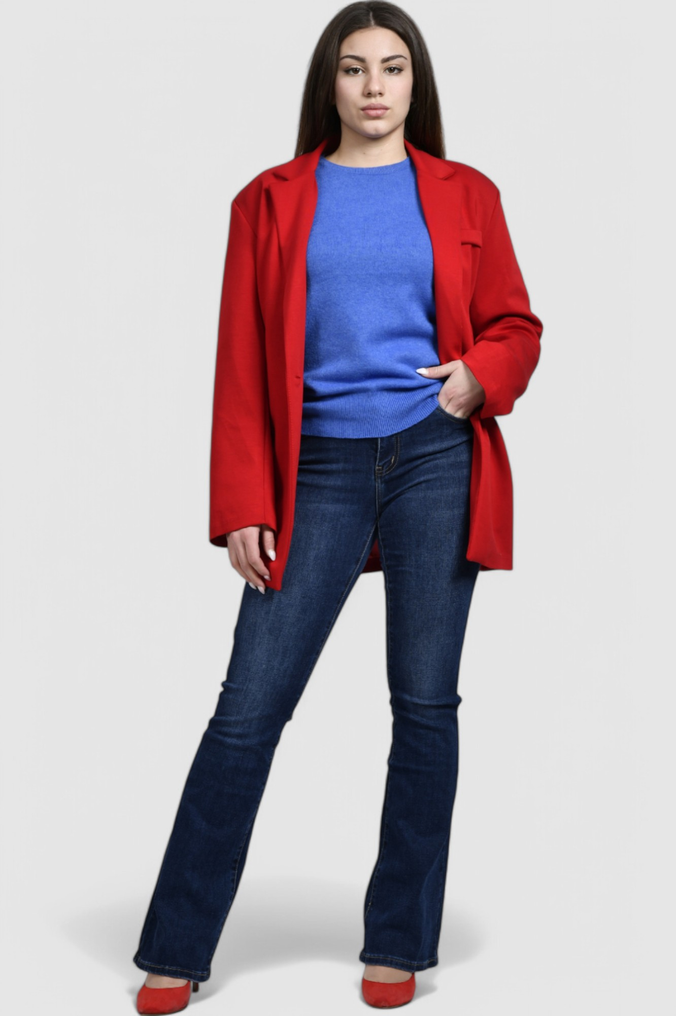 Ženski plavi lagani džemper Giavanna