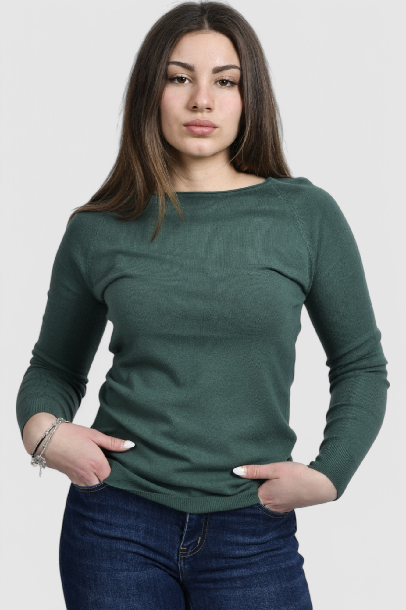 Ženski zeleni lagani džemper Vinny