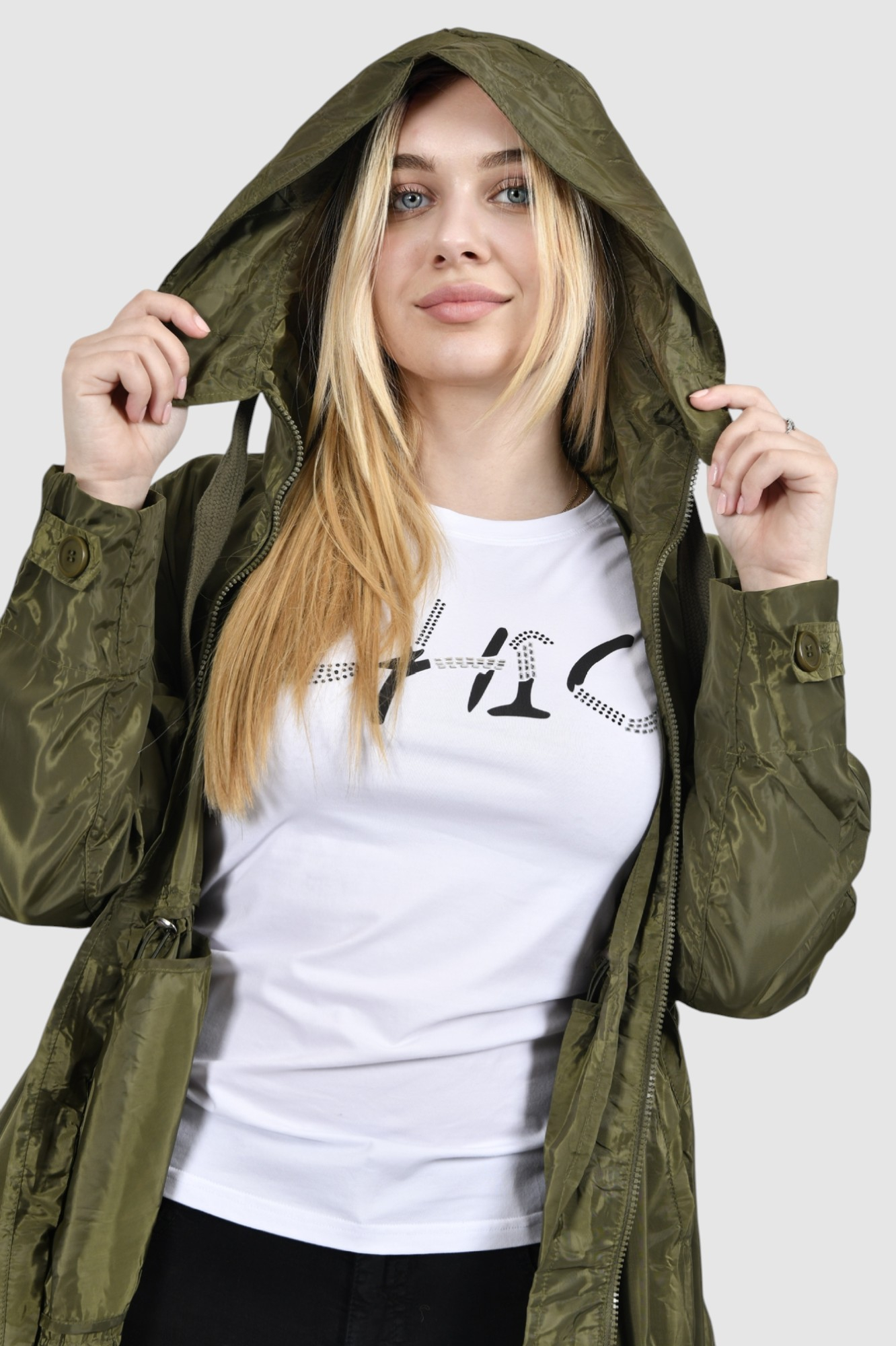 Ženska zelena duga jakna Noa