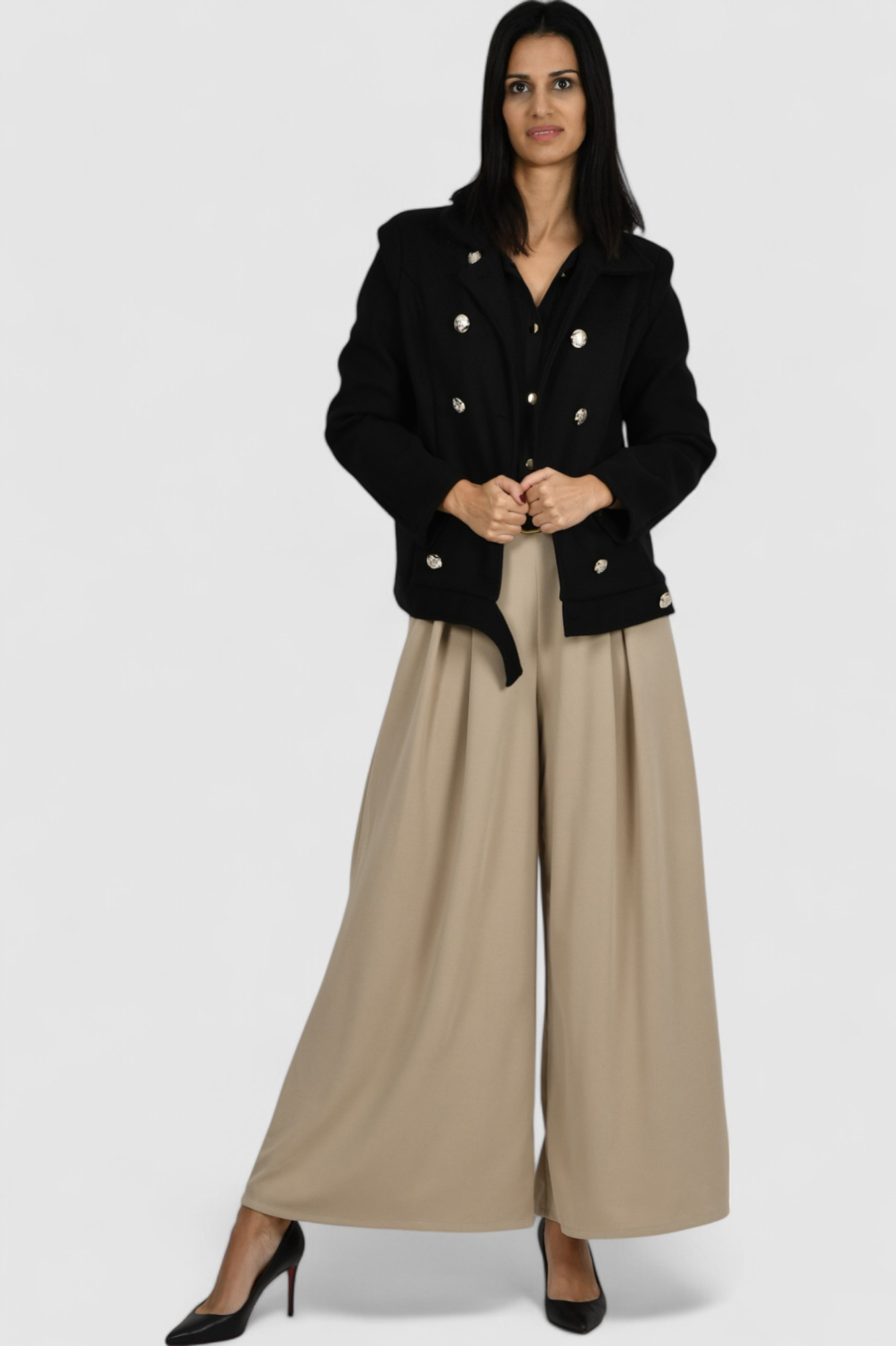 Ženska crna elegantna košulja Blakely