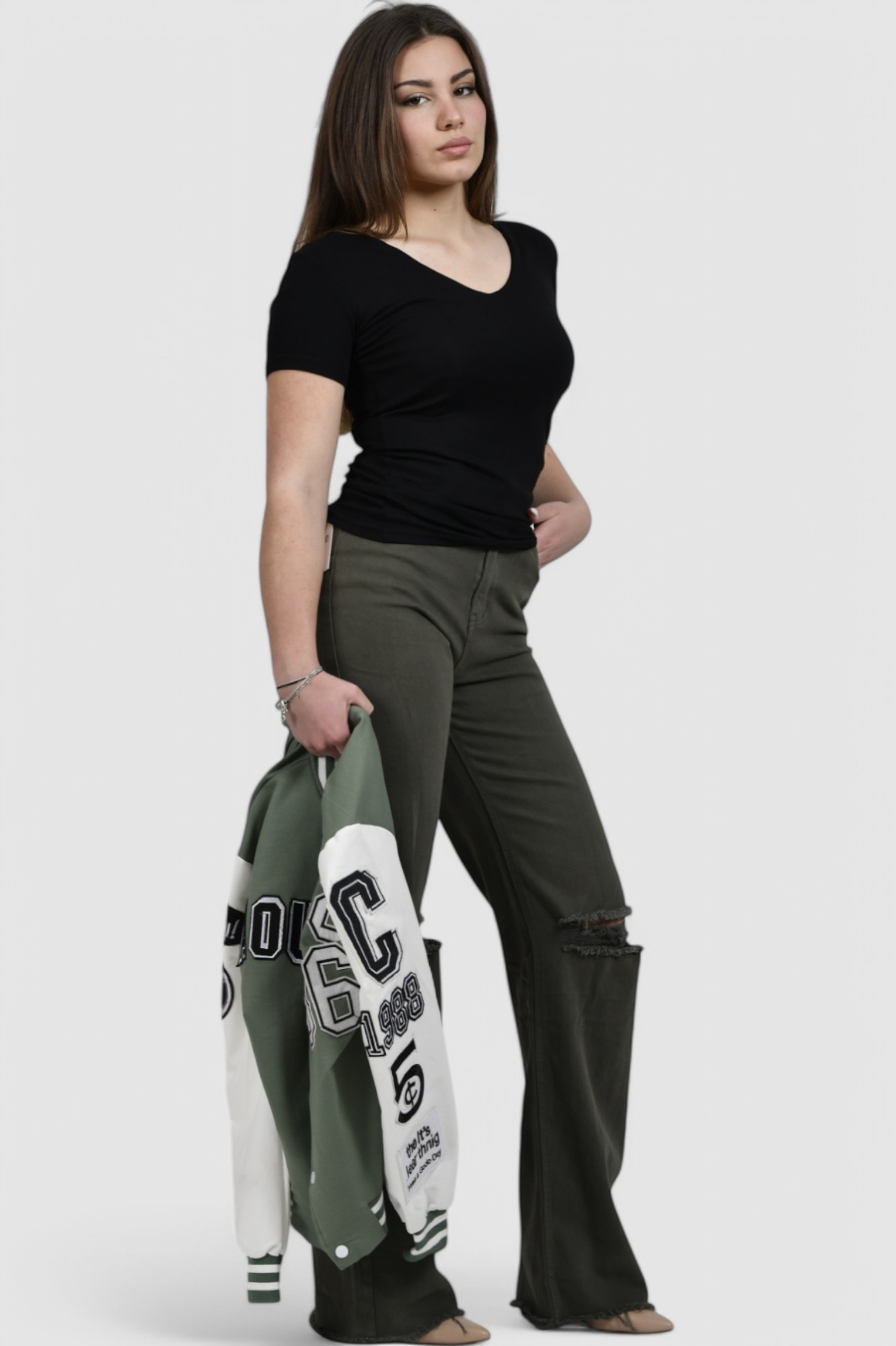 Ženska zelena kratka jakna Aspen