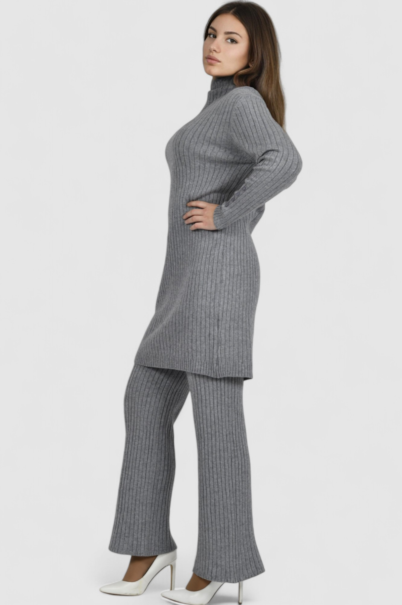 Ženska siva trenirka komplet Beatrix