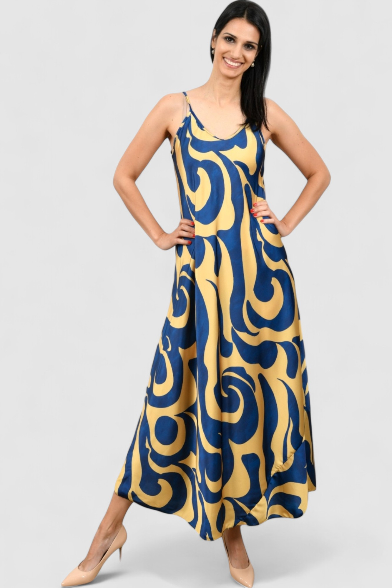 Ženska plava svakodnevna haljina Eloise