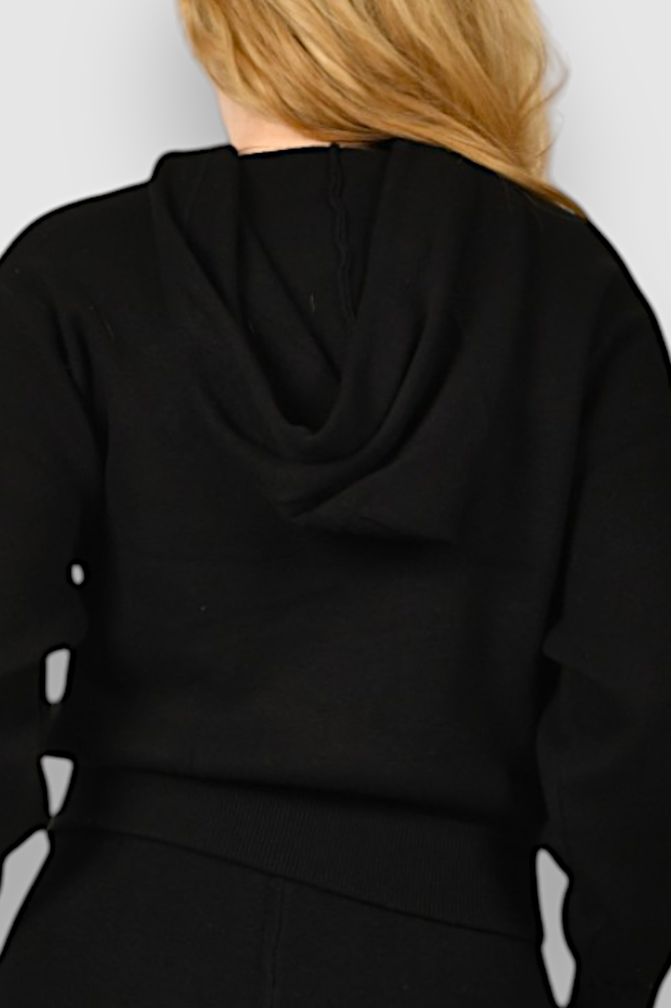 Ženska crna hoodica sa kapuljačom Noelia