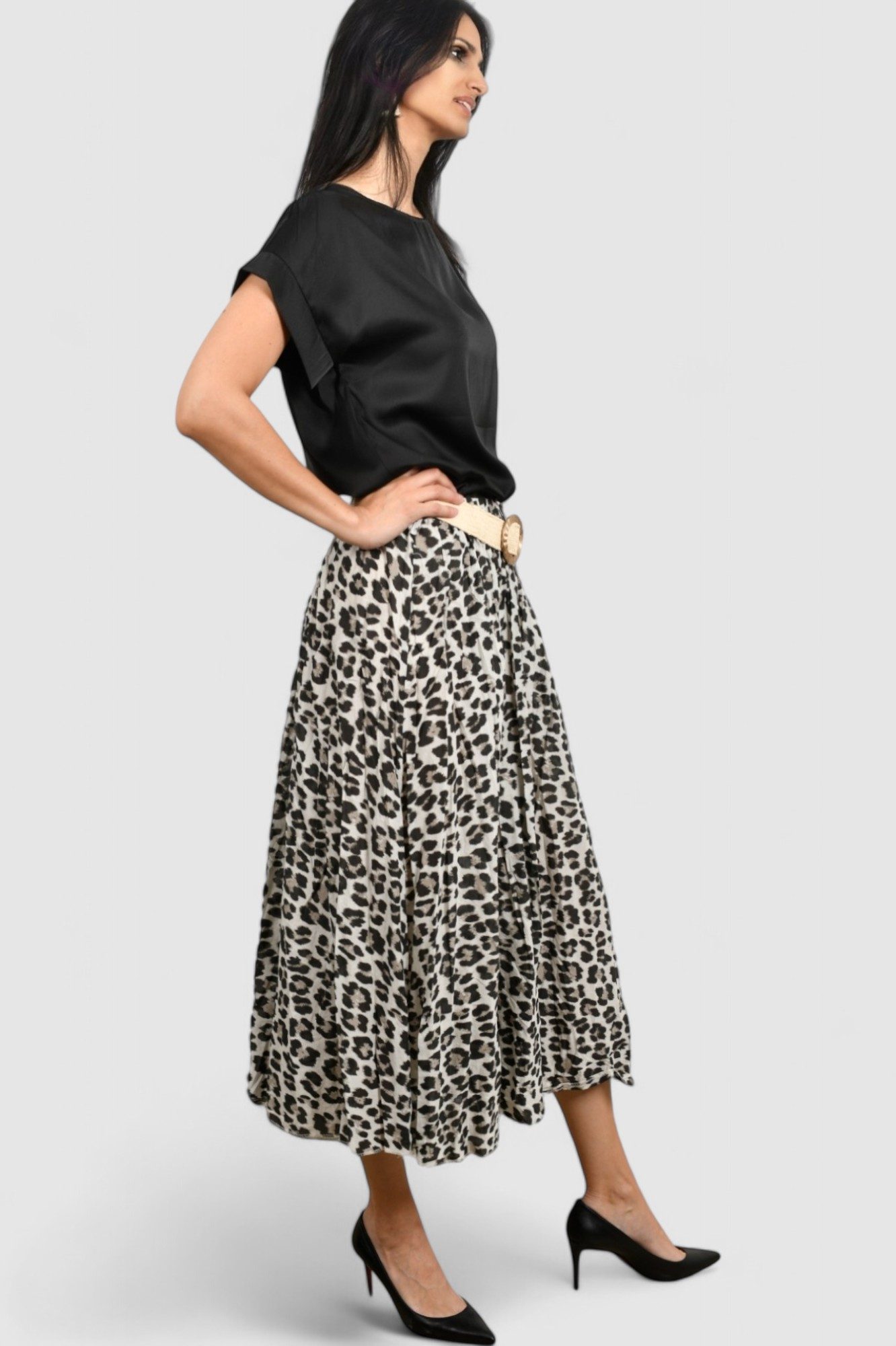 Ženska crna elegantna bluza Adeline