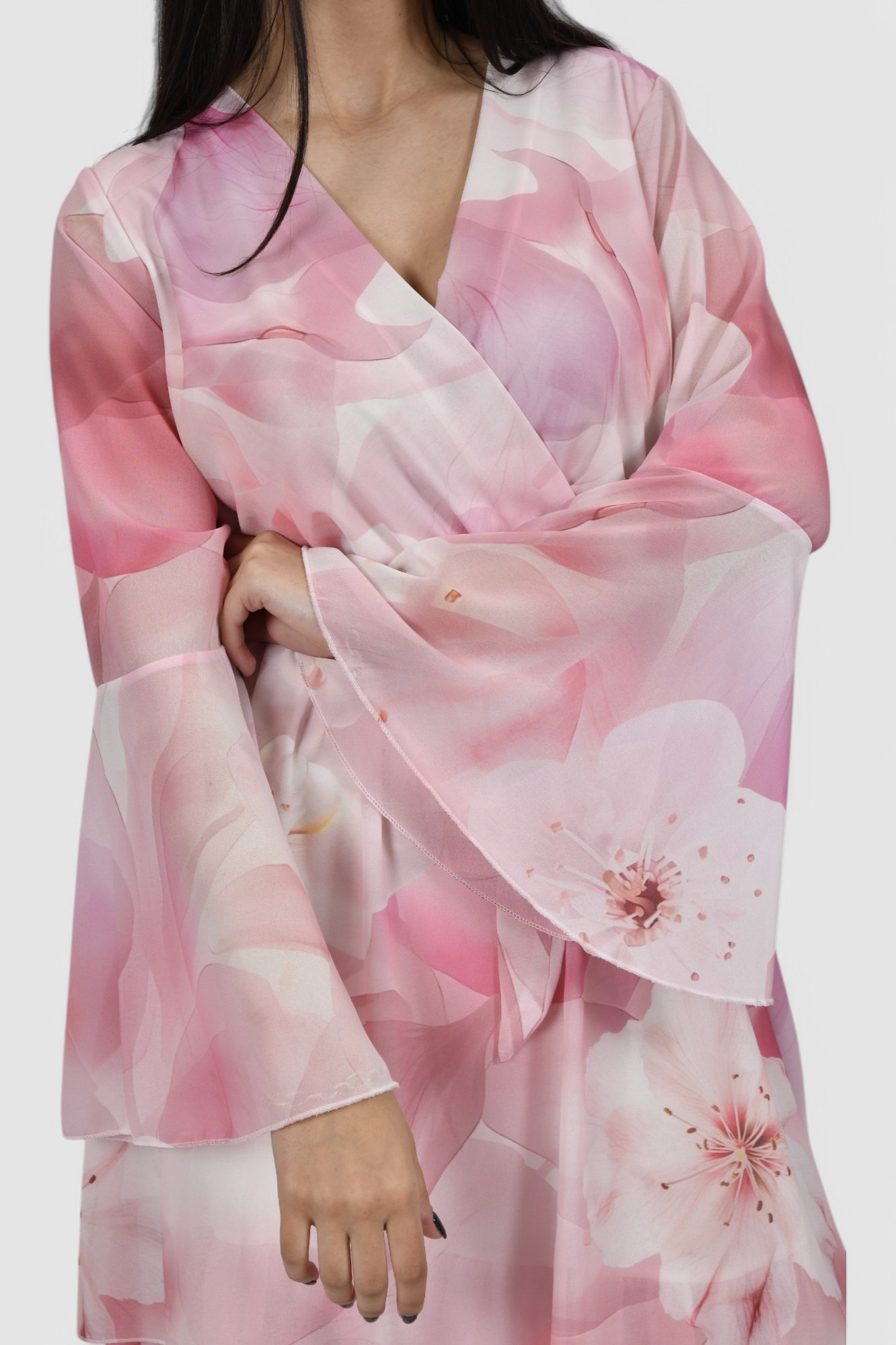 Ženska roza elegantna kratka haljina Isaura