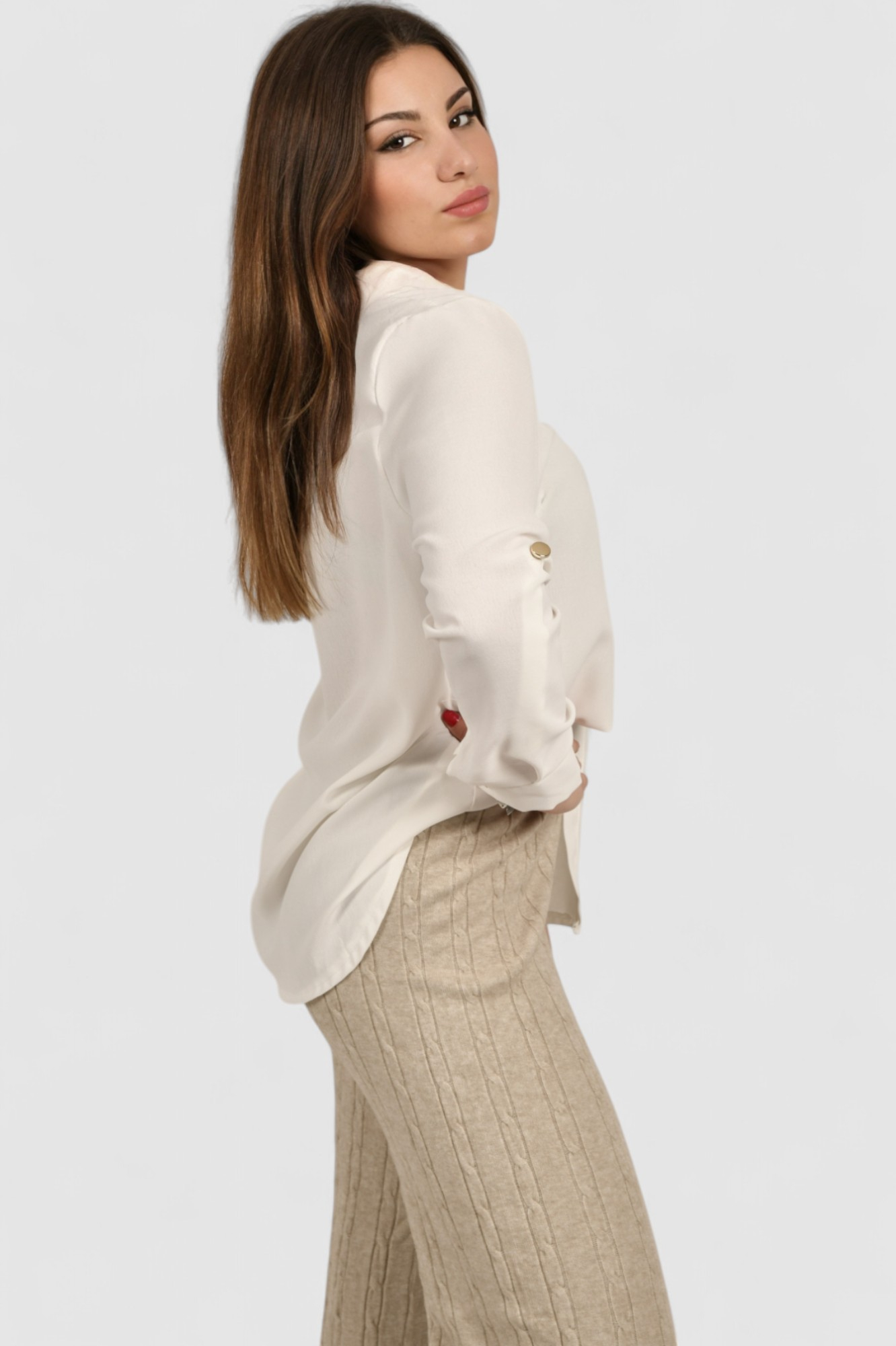 Ženska bijela elegantna košulja Blakely