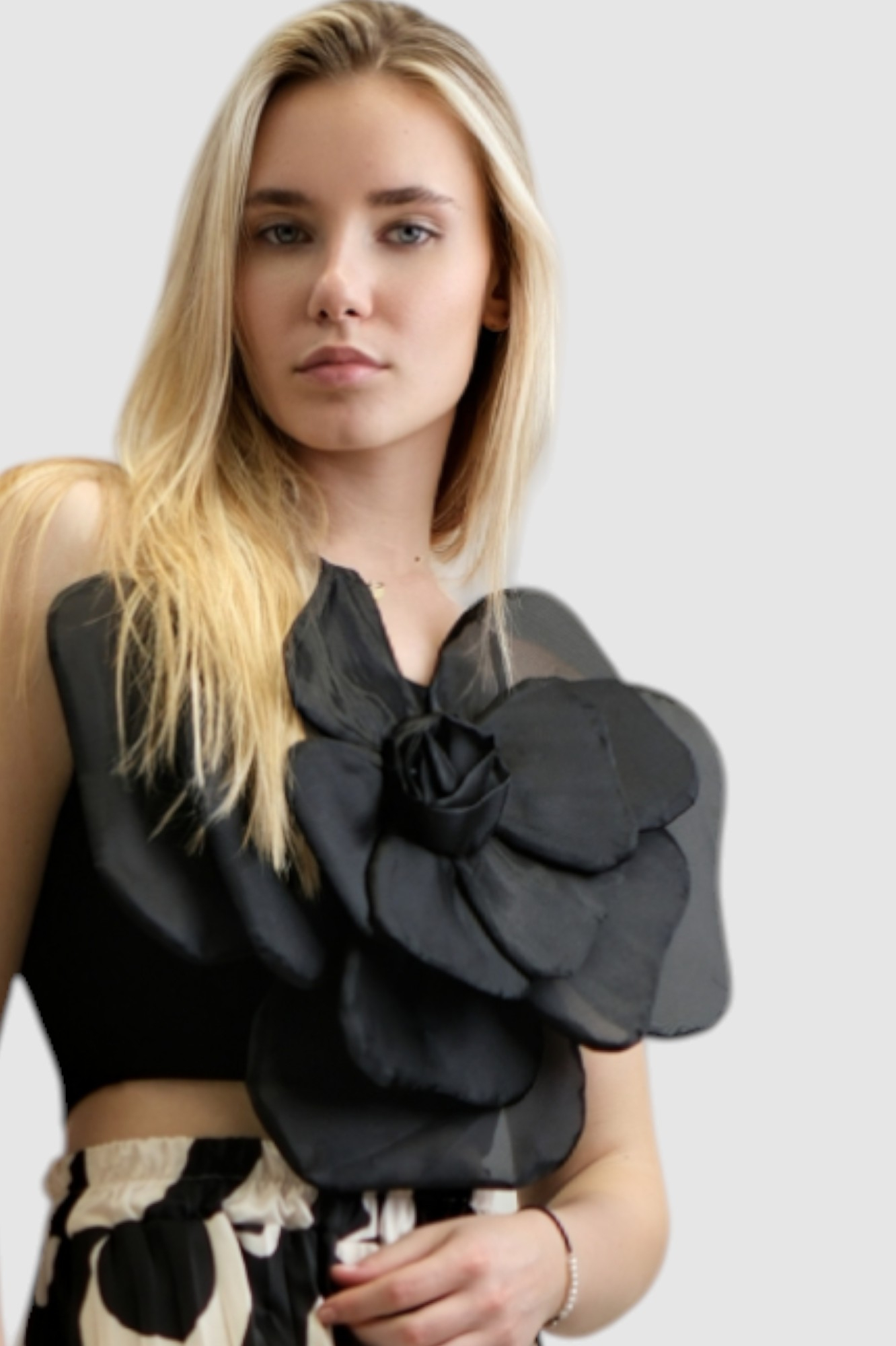 Ženski crni party top Elodie