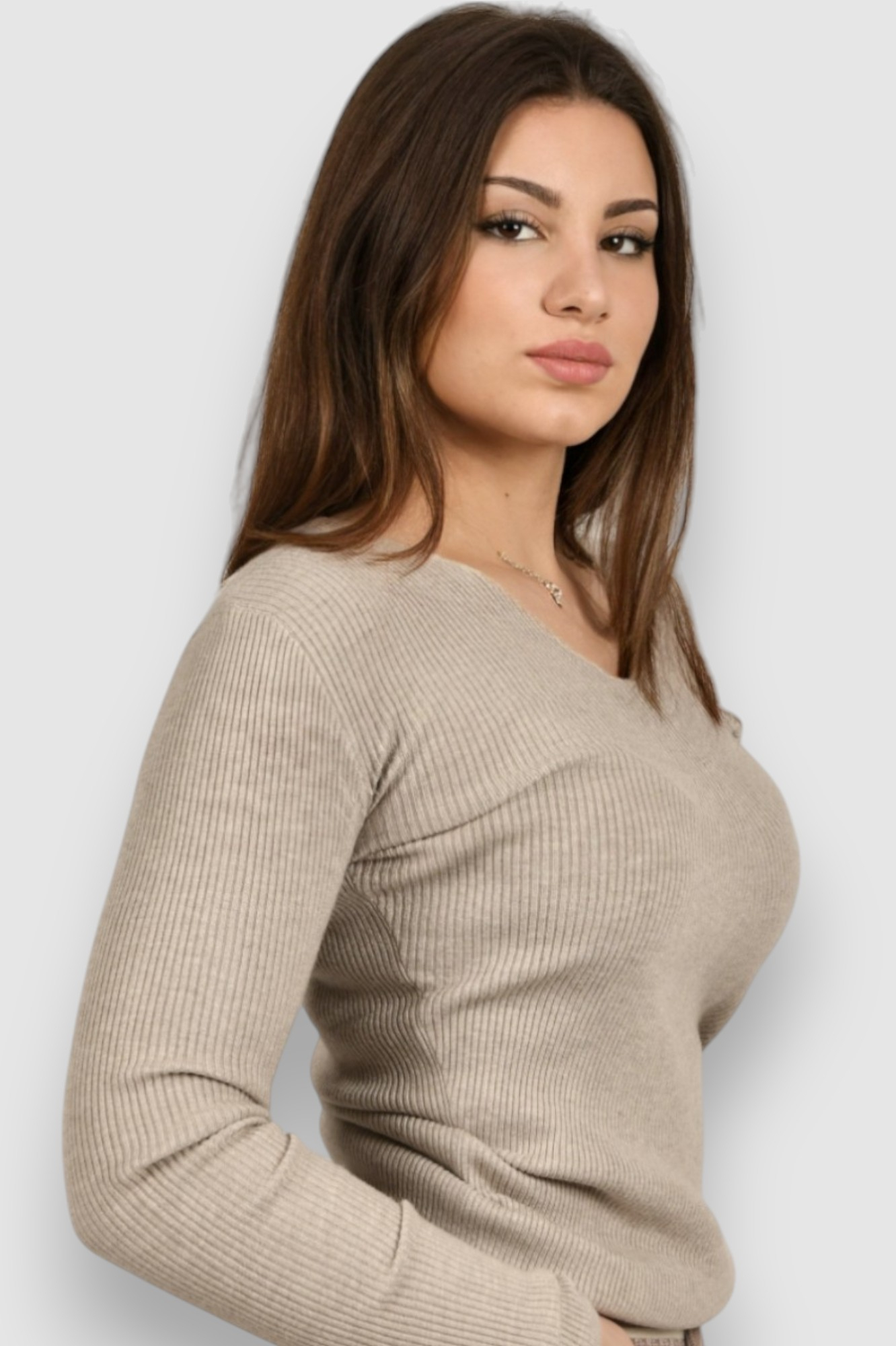 Ženski bež lagani džemper Zoe