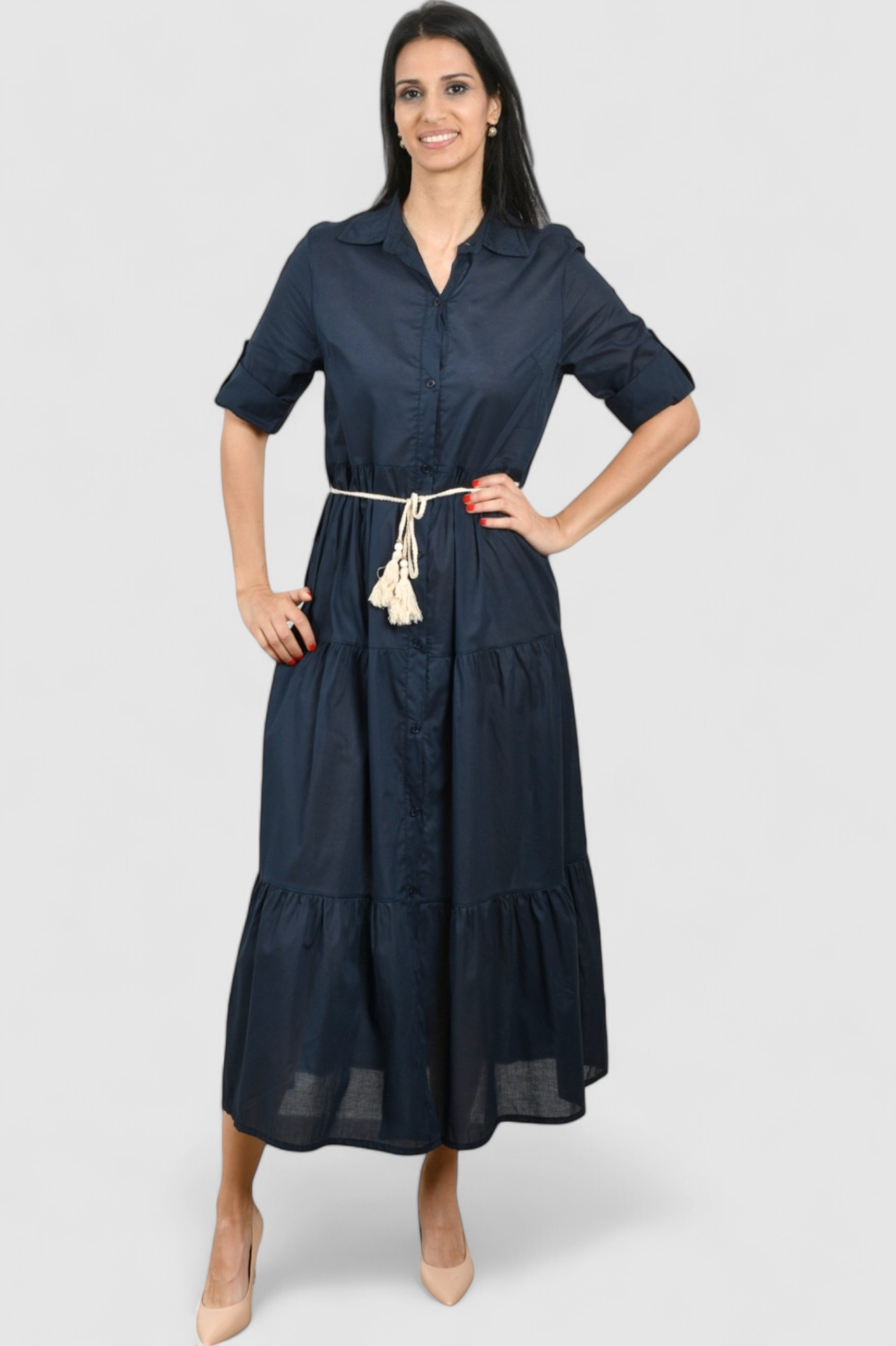 Ženska plava svakodnevna haljina Eloisa