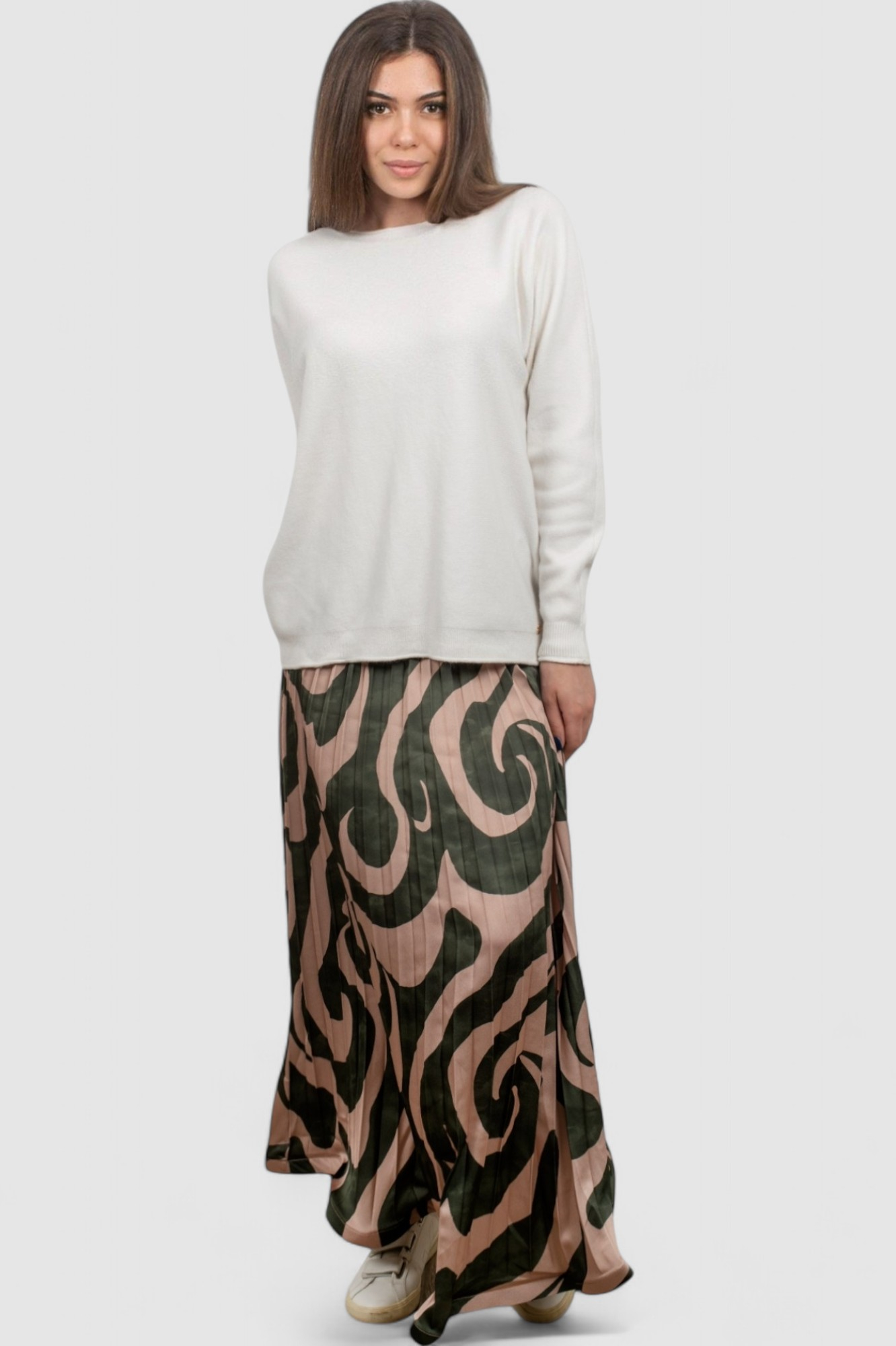 Ženska zelena midi plisirana suknja Eli