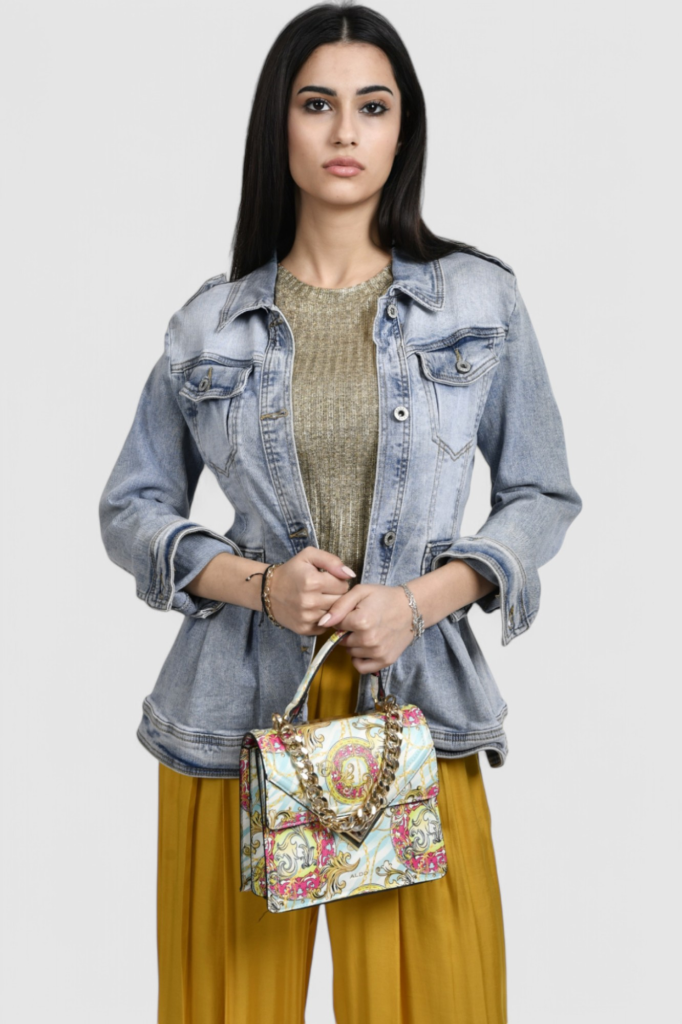 Ženska zlatna majica kratki rukav Gia