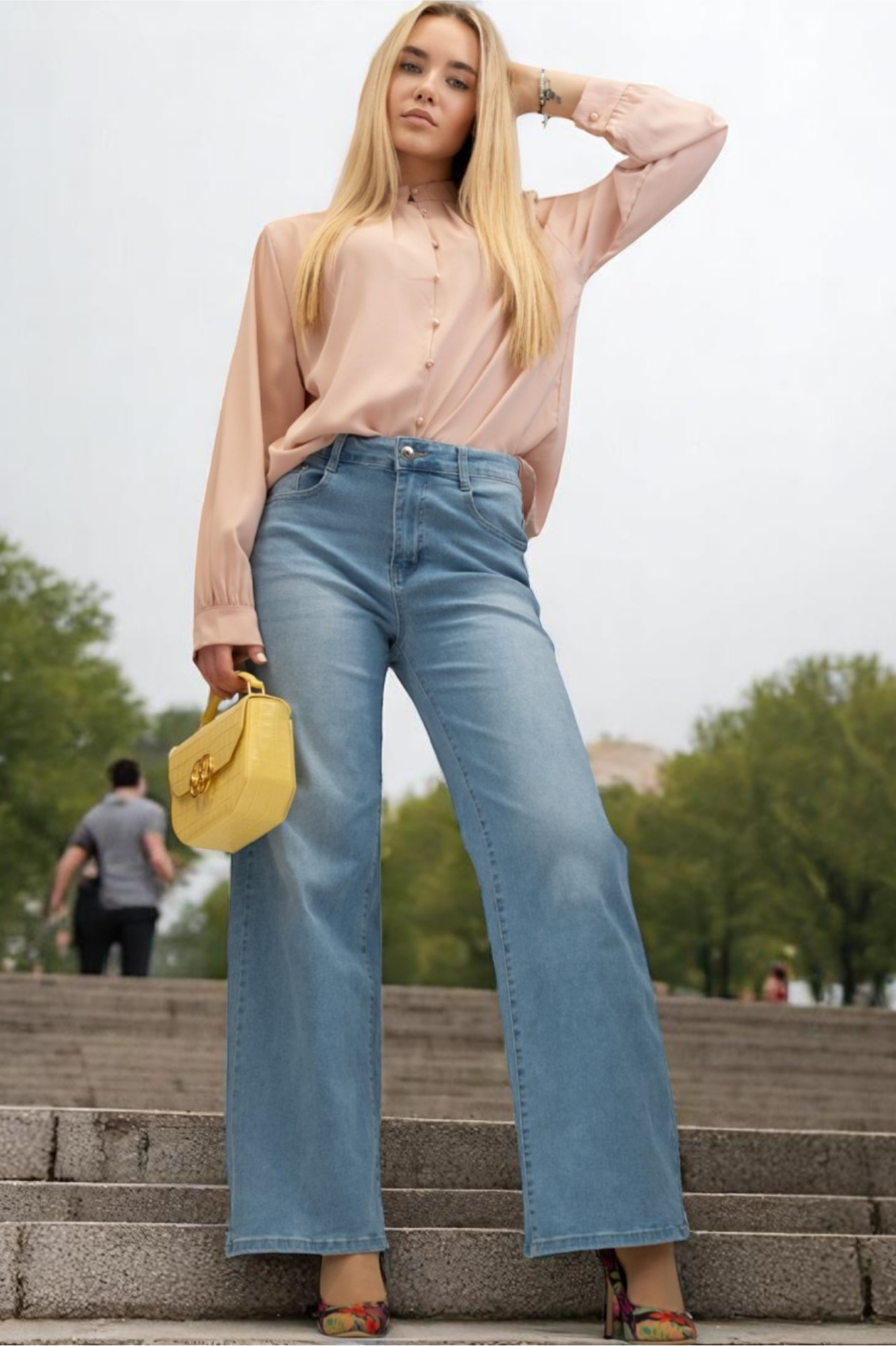 Ženska roza elegantna košulja Lainey