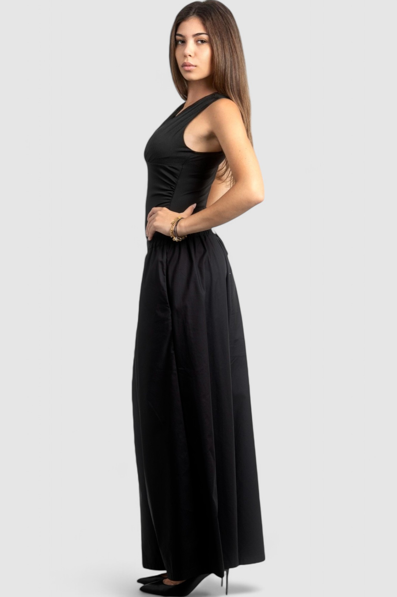 Ženski crni elegantni bodi Vanessa