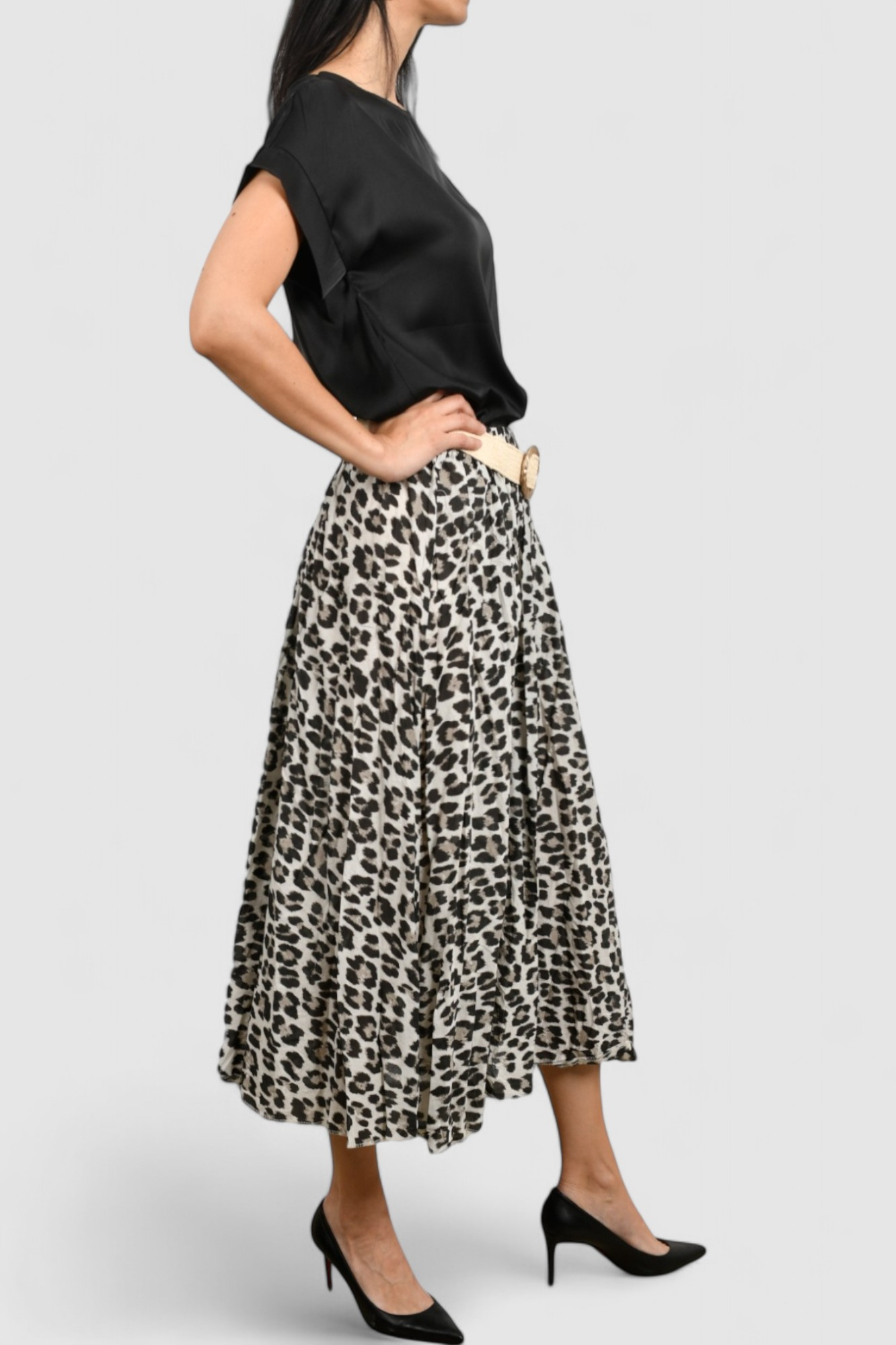 Ženska crna elegantna bluza Adeline