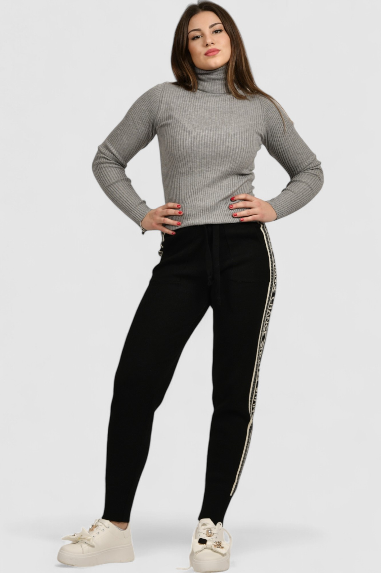 Ženski crni donji dio trenirke Celestia