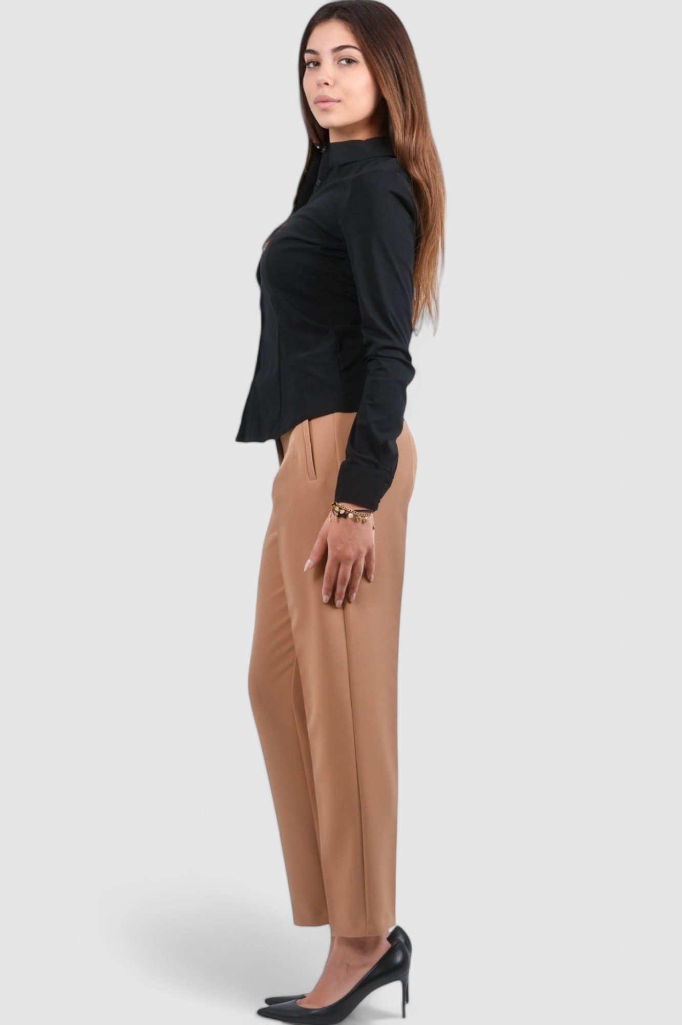 Ženska crna poslovna košulja Daphne