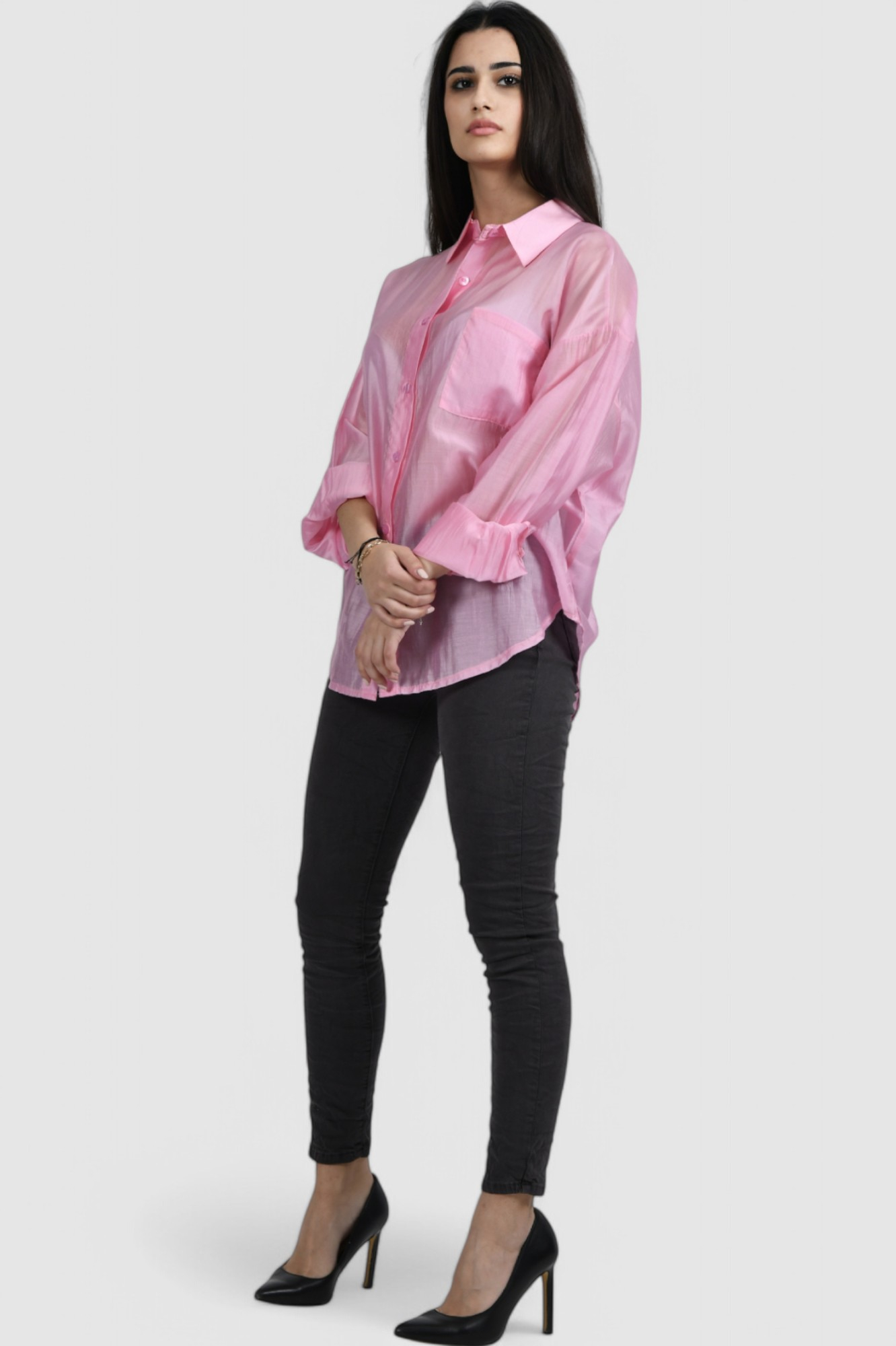 Ženska roza elegantna košulja Annabelle