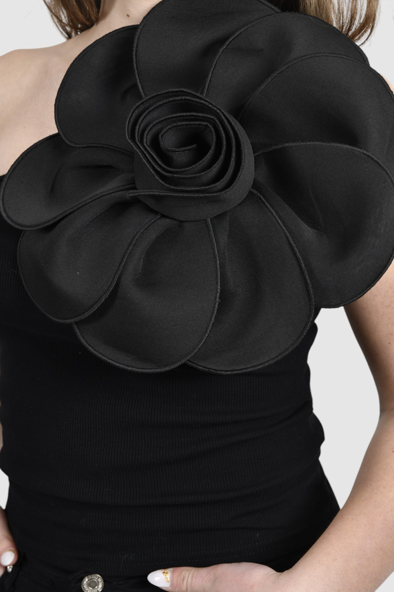 Ženski crni top Selina