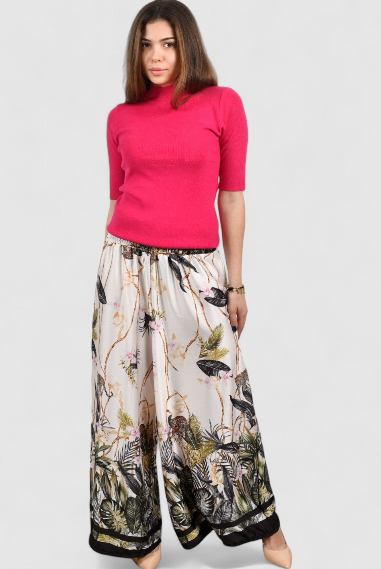 Ženski rozi lagani džemper Juliette