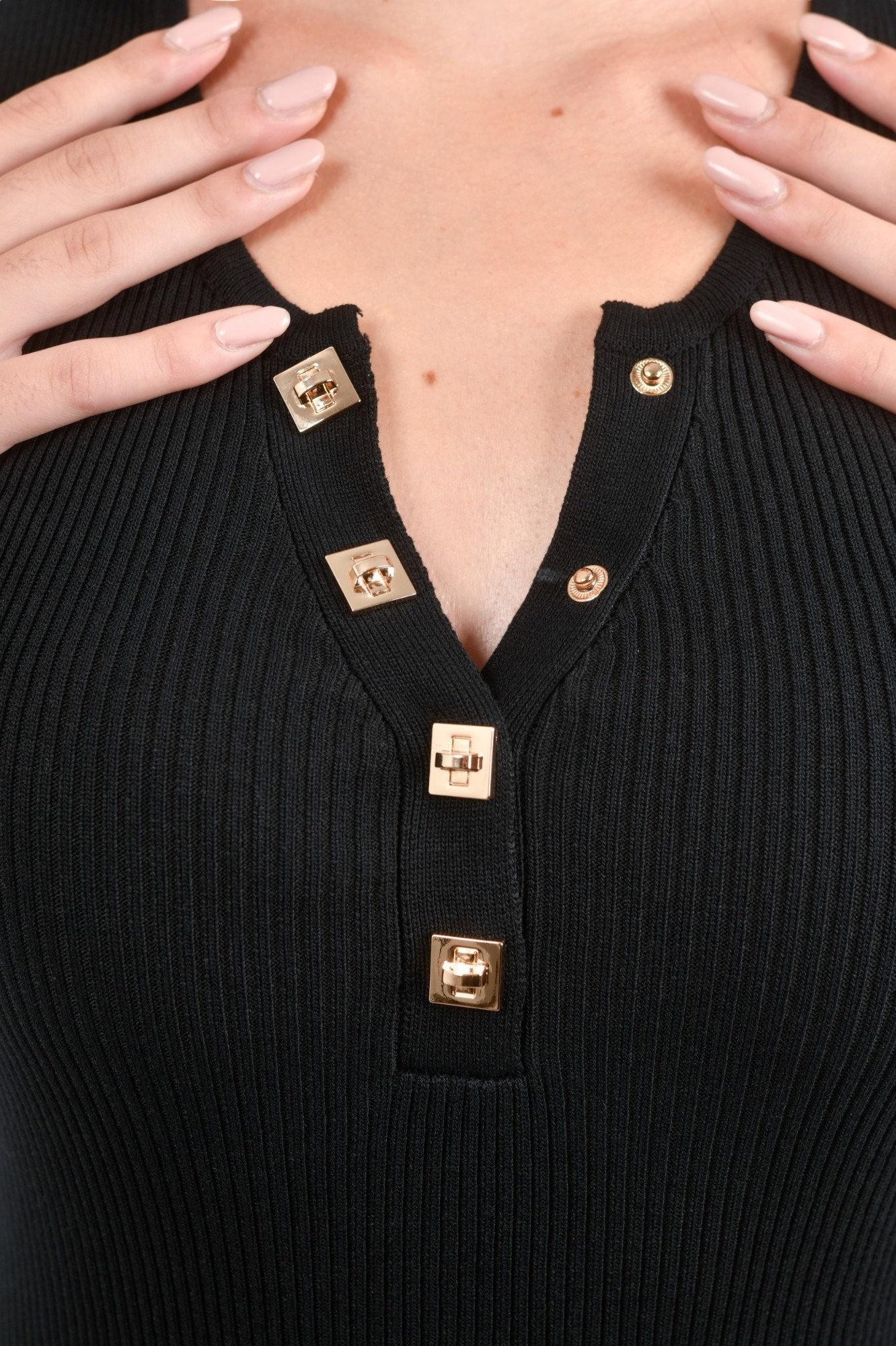 Ženska crna svakodnevna haljina Natalee