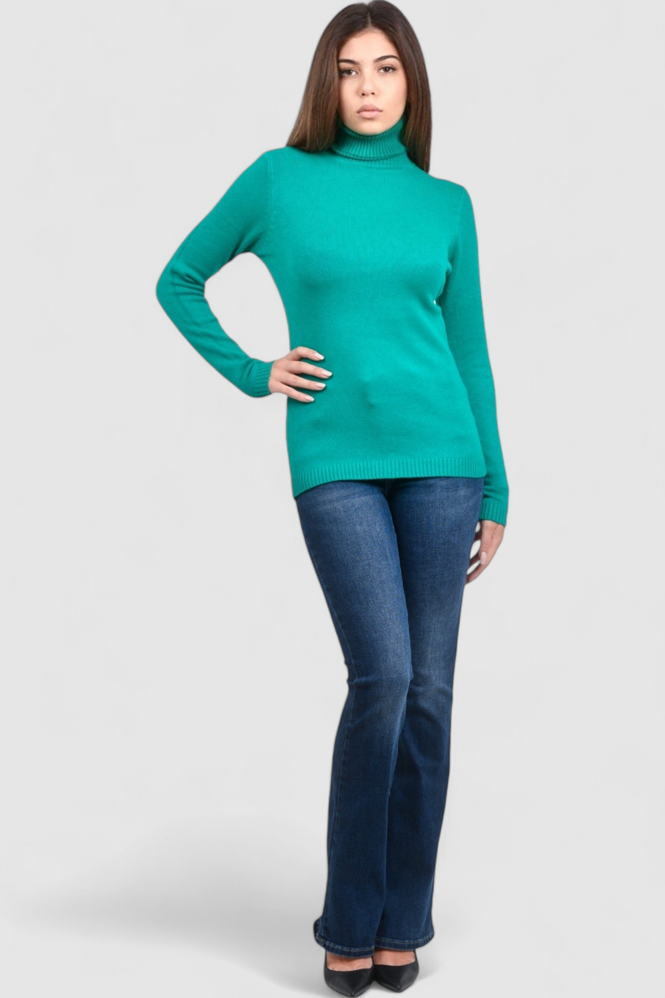 Ženski zeleni lagani džemper Zoey