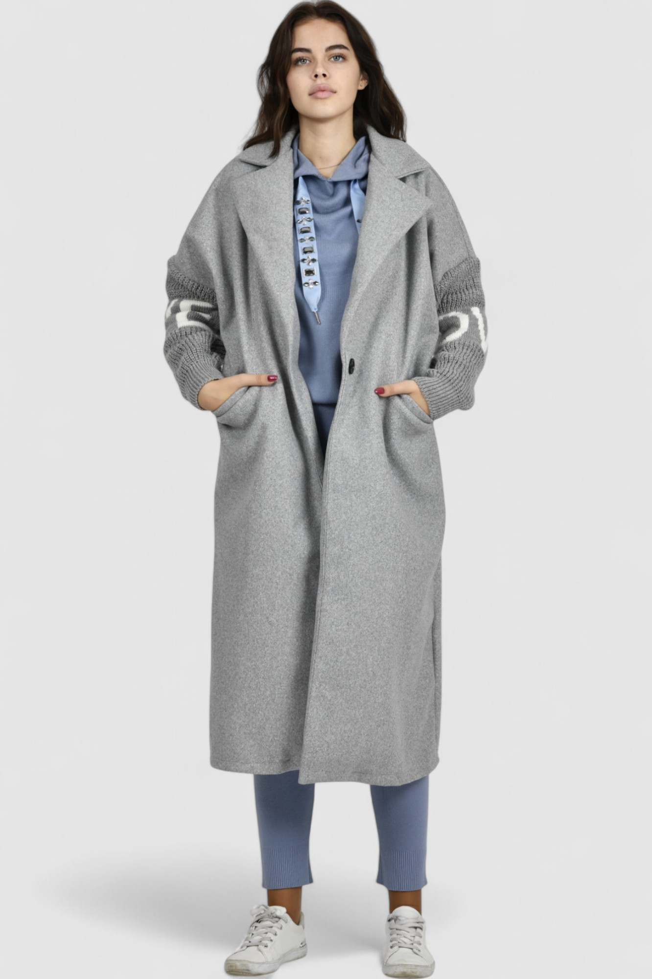 Ženska plava trenirka komplet Leila