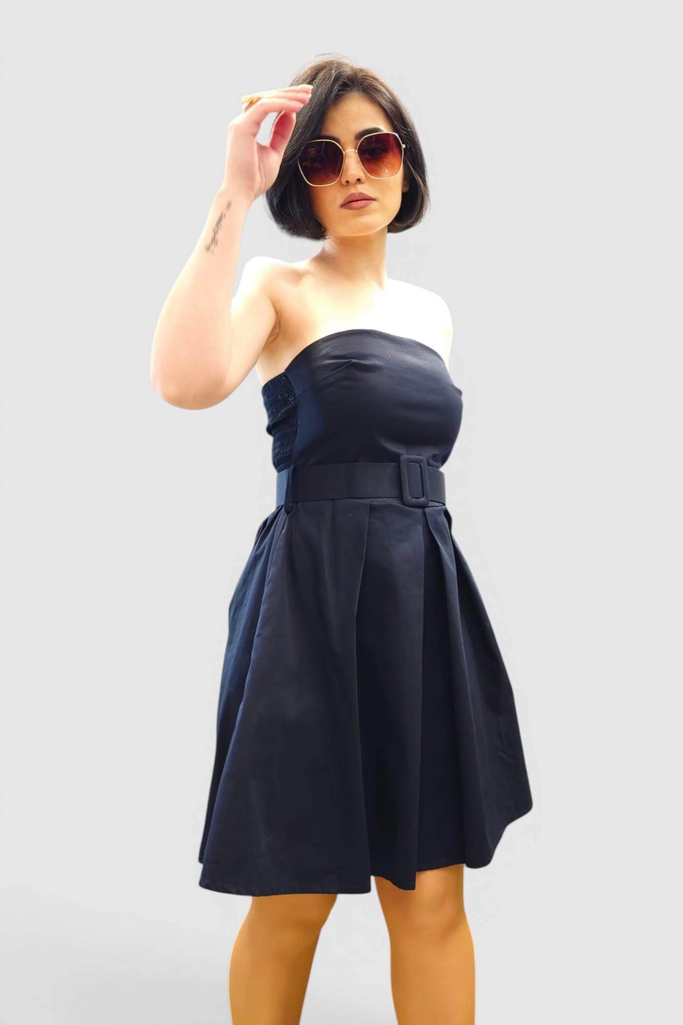 Ženska plava koktel haljina Danniela