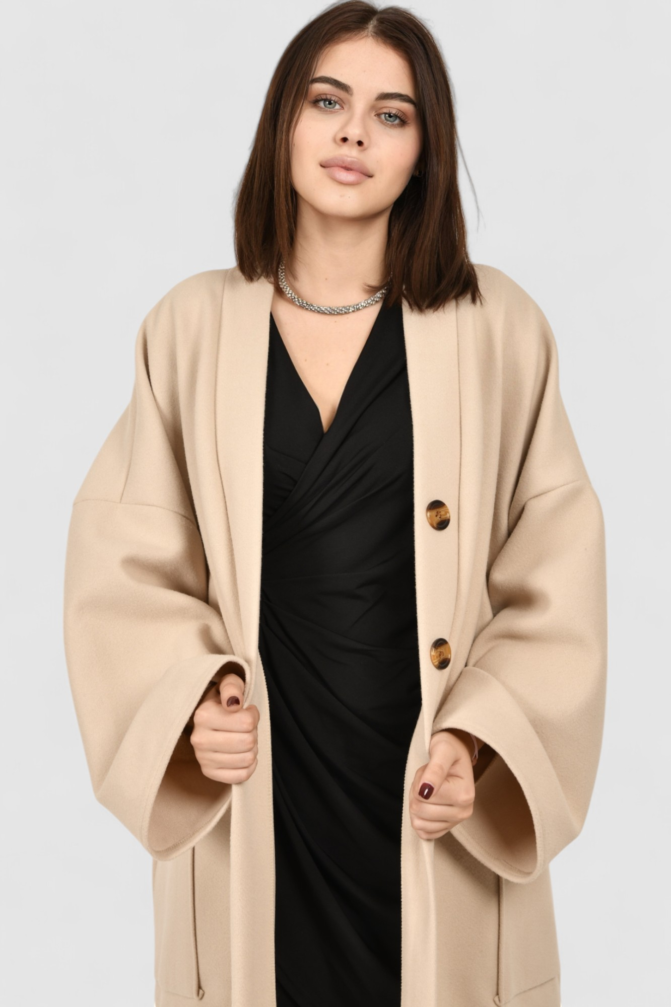 Ženski bež dugi kaput Madison