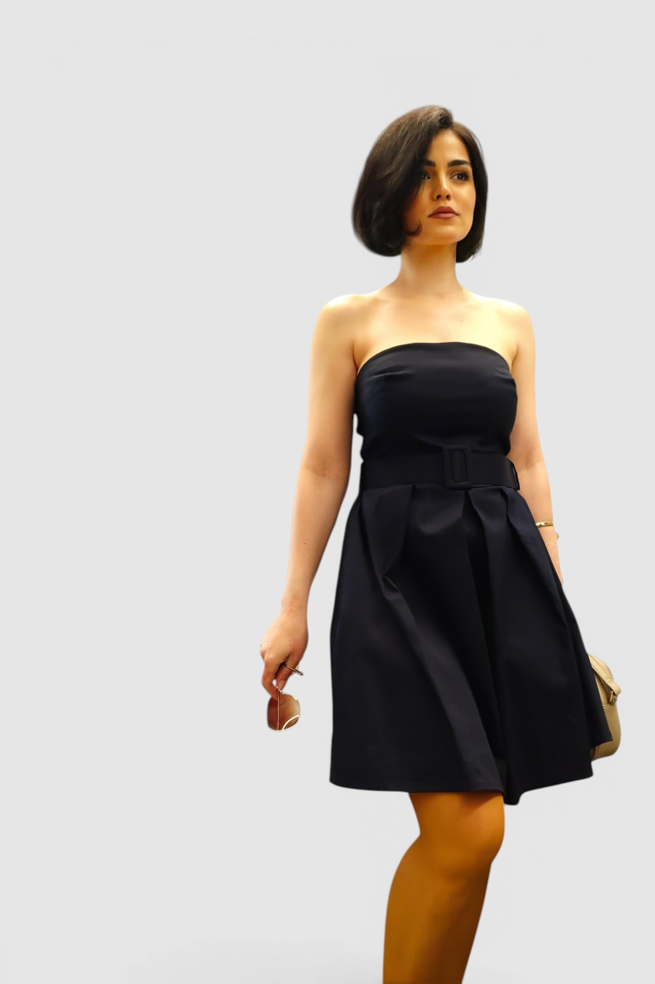 Ženska plava koktel haljina Danniela