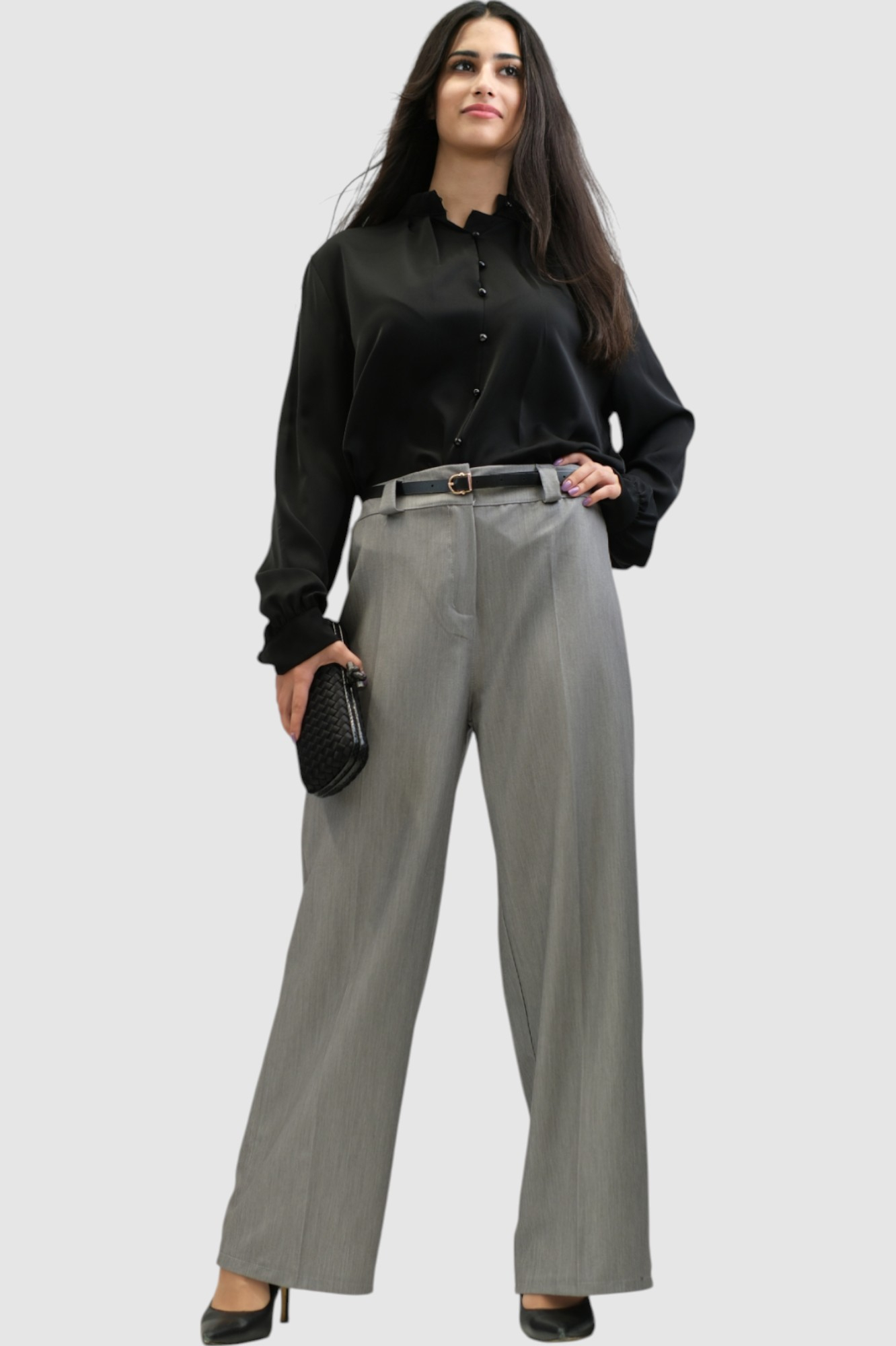 Ženska crna elegantna košulja Lainey