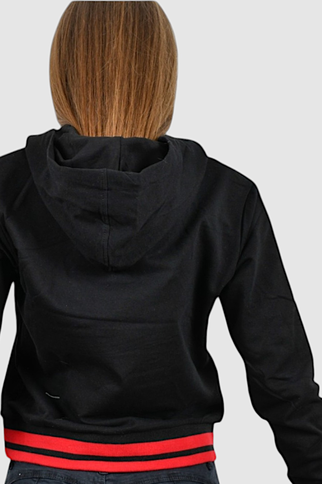 Ženska crna hoodica sa kapuljačom Mela