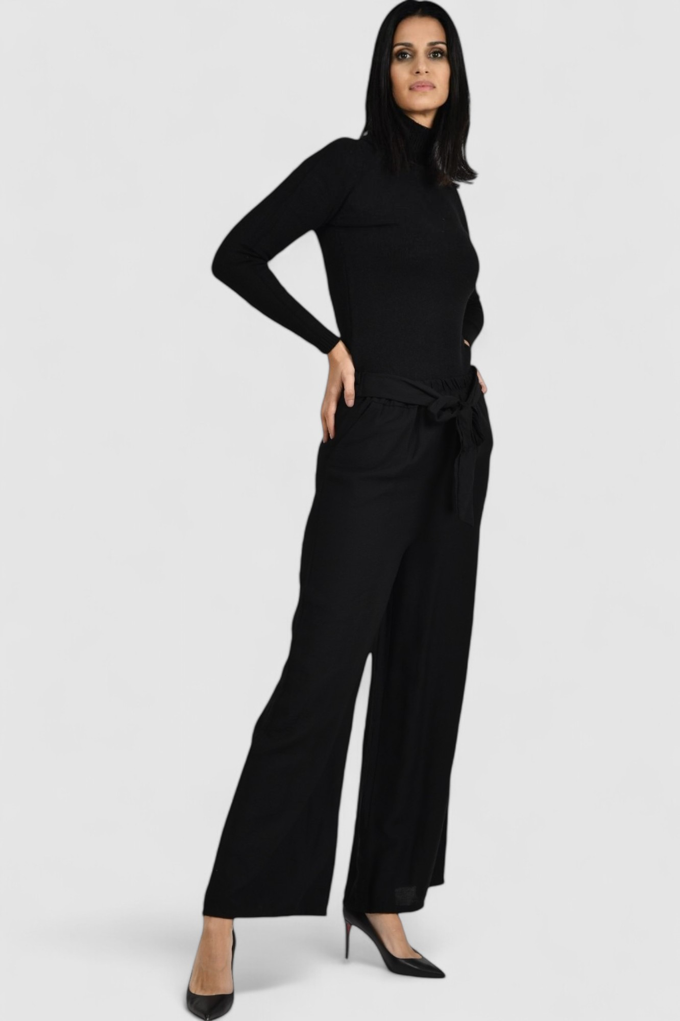 Ženske crne modne hlače Isadora