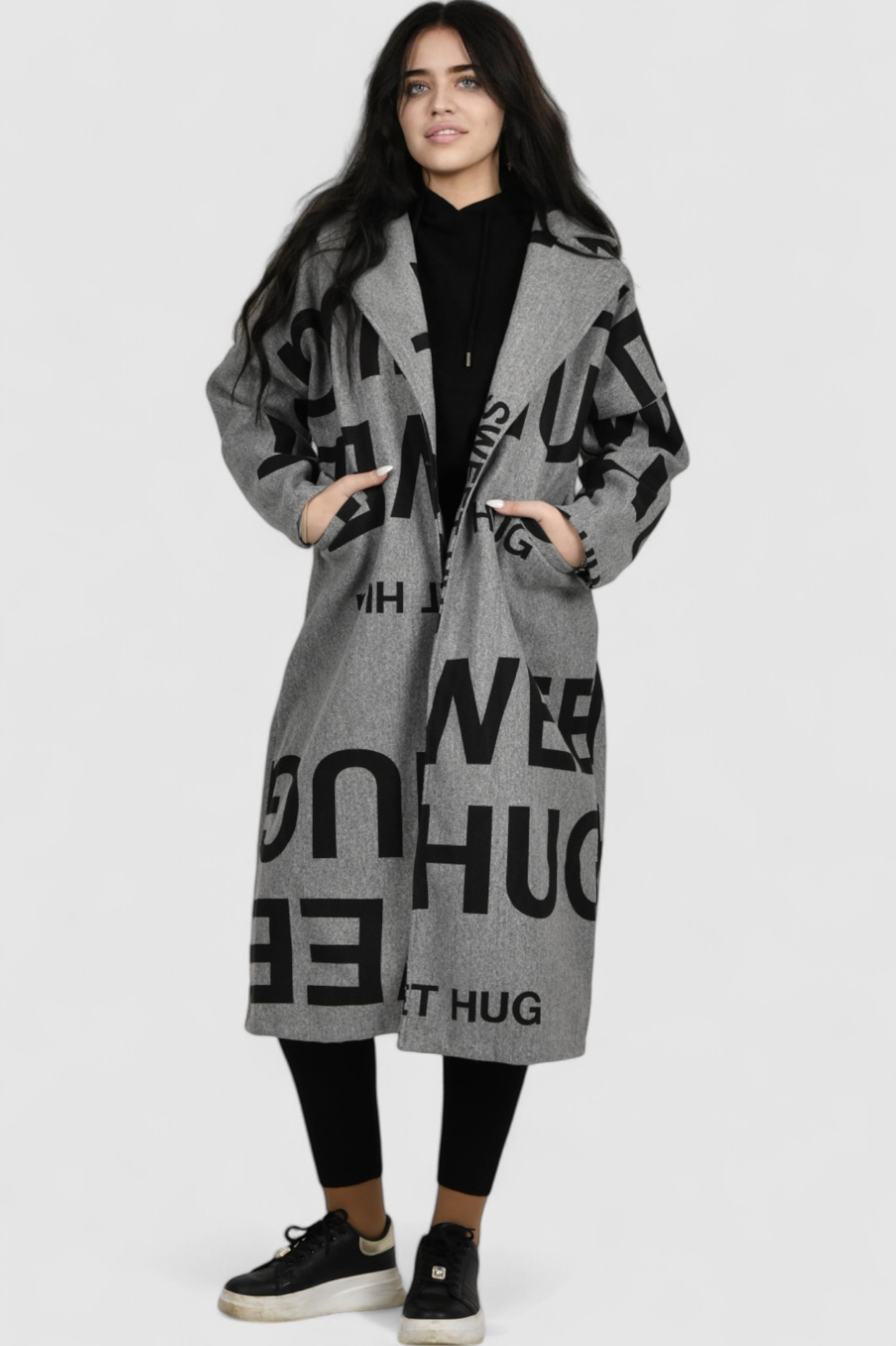 Ženski sivi dugi kaput Liberty