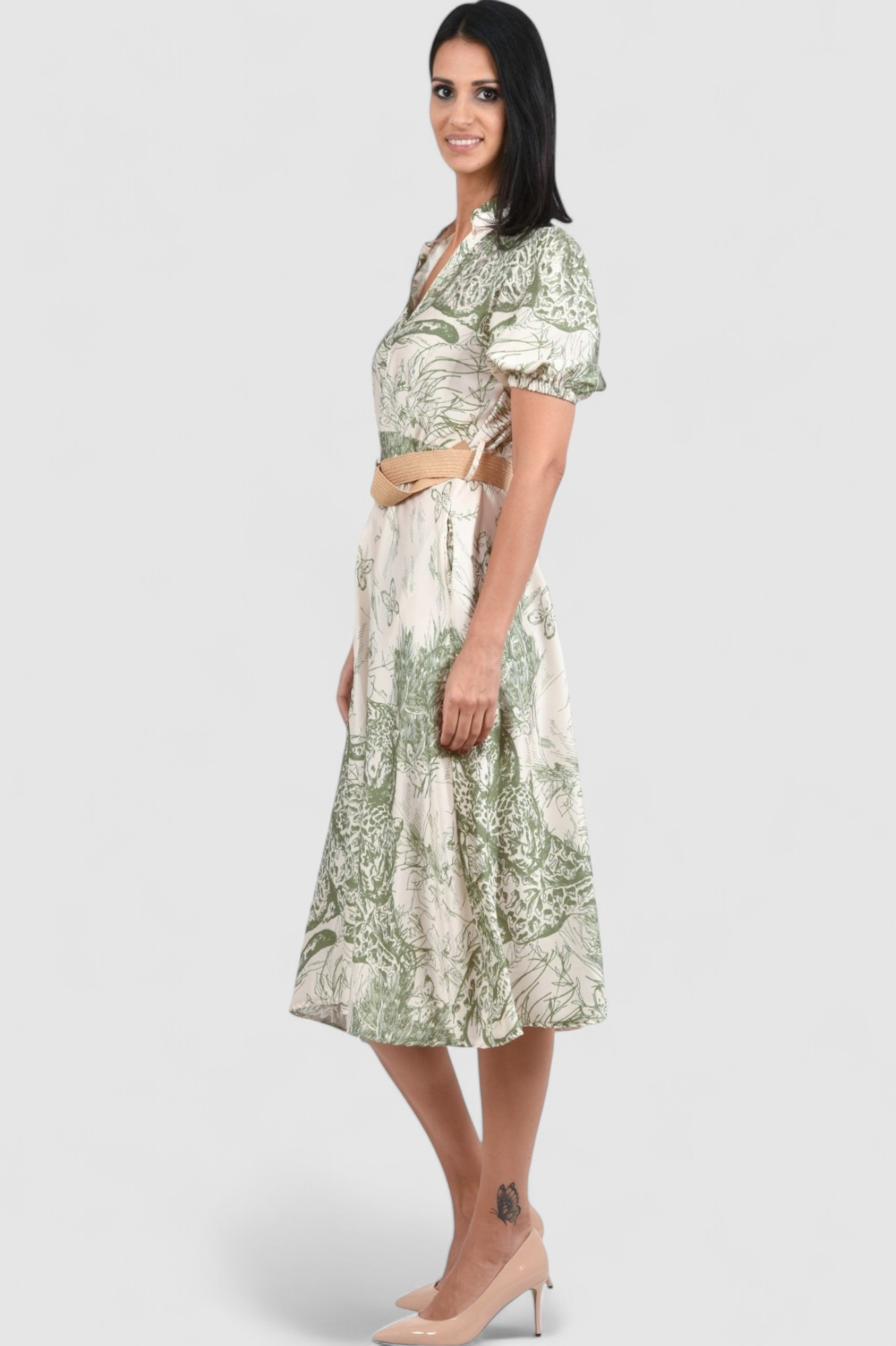 Ženska zelena elegantna haljina Gabriella