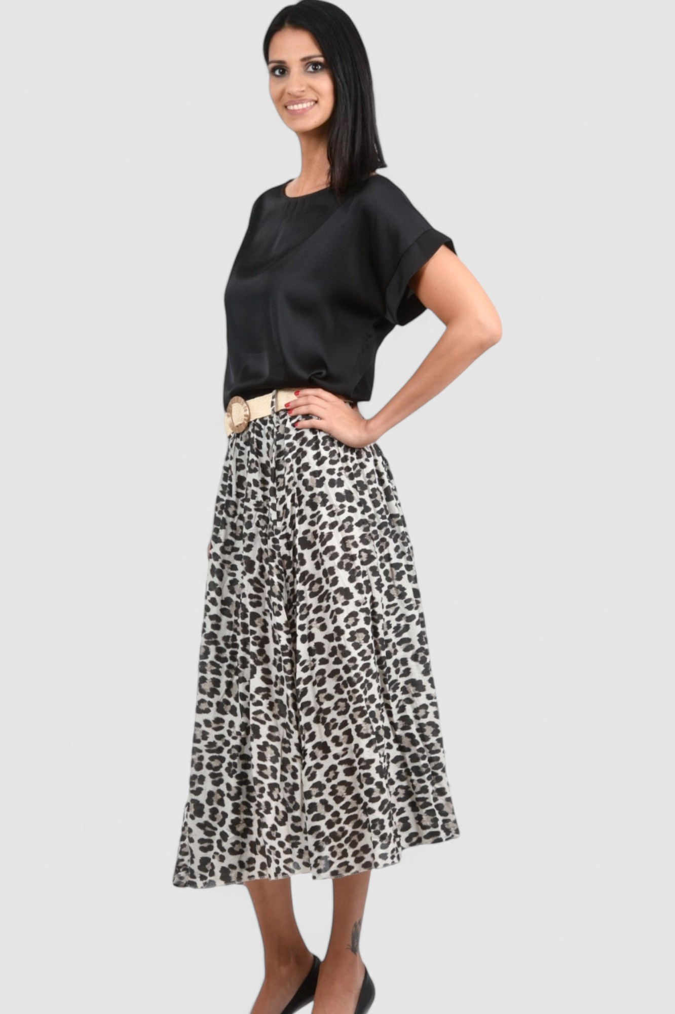 Ženska crna elegantna bluza Adeline