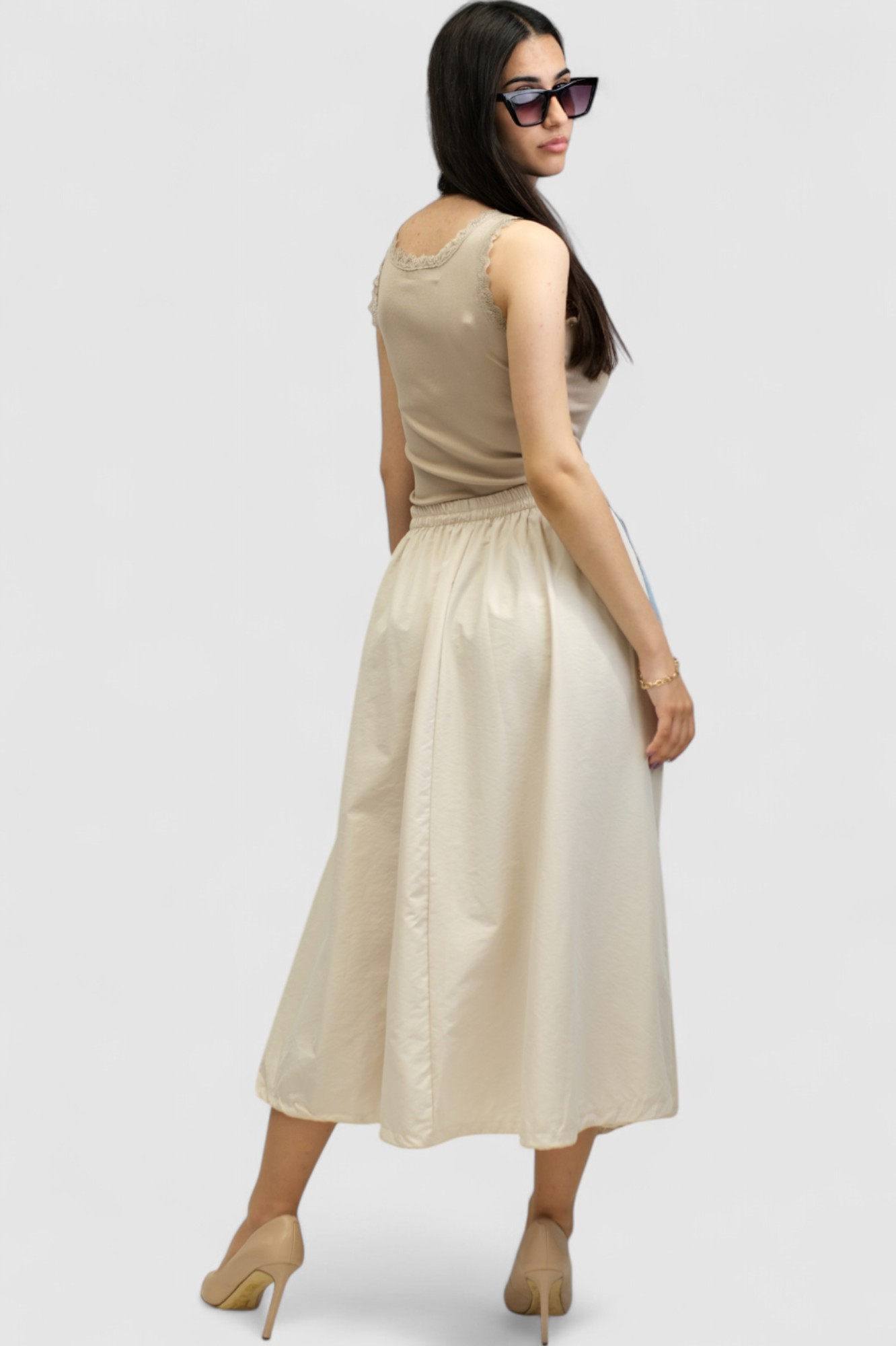 Ženska bež midi suknja Eloraine