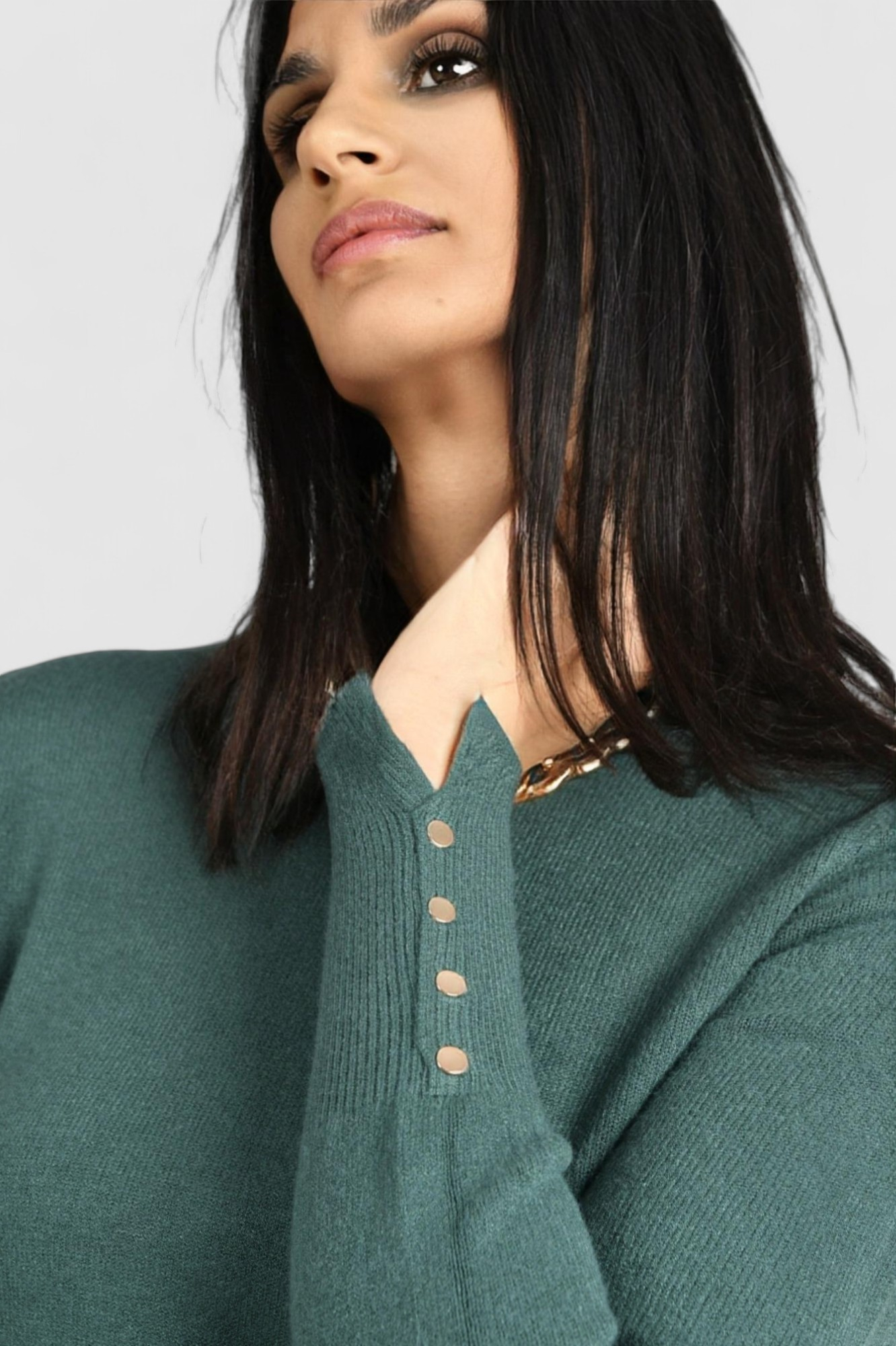 Ženski tamno zeleni lagani džemper Giavanna