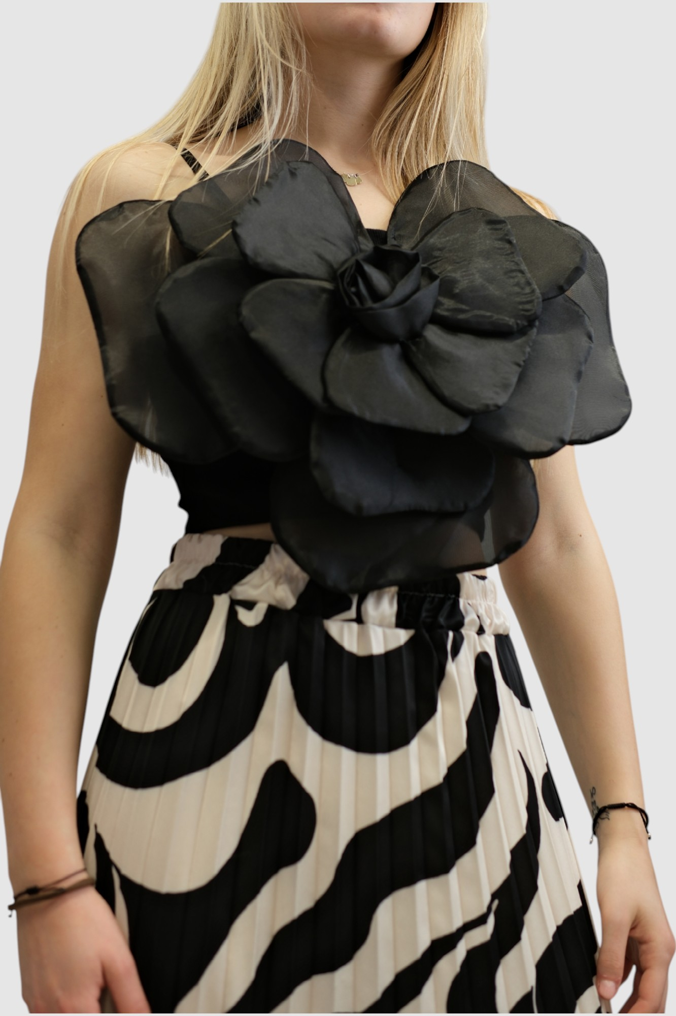 Ženski crni party top Elodie