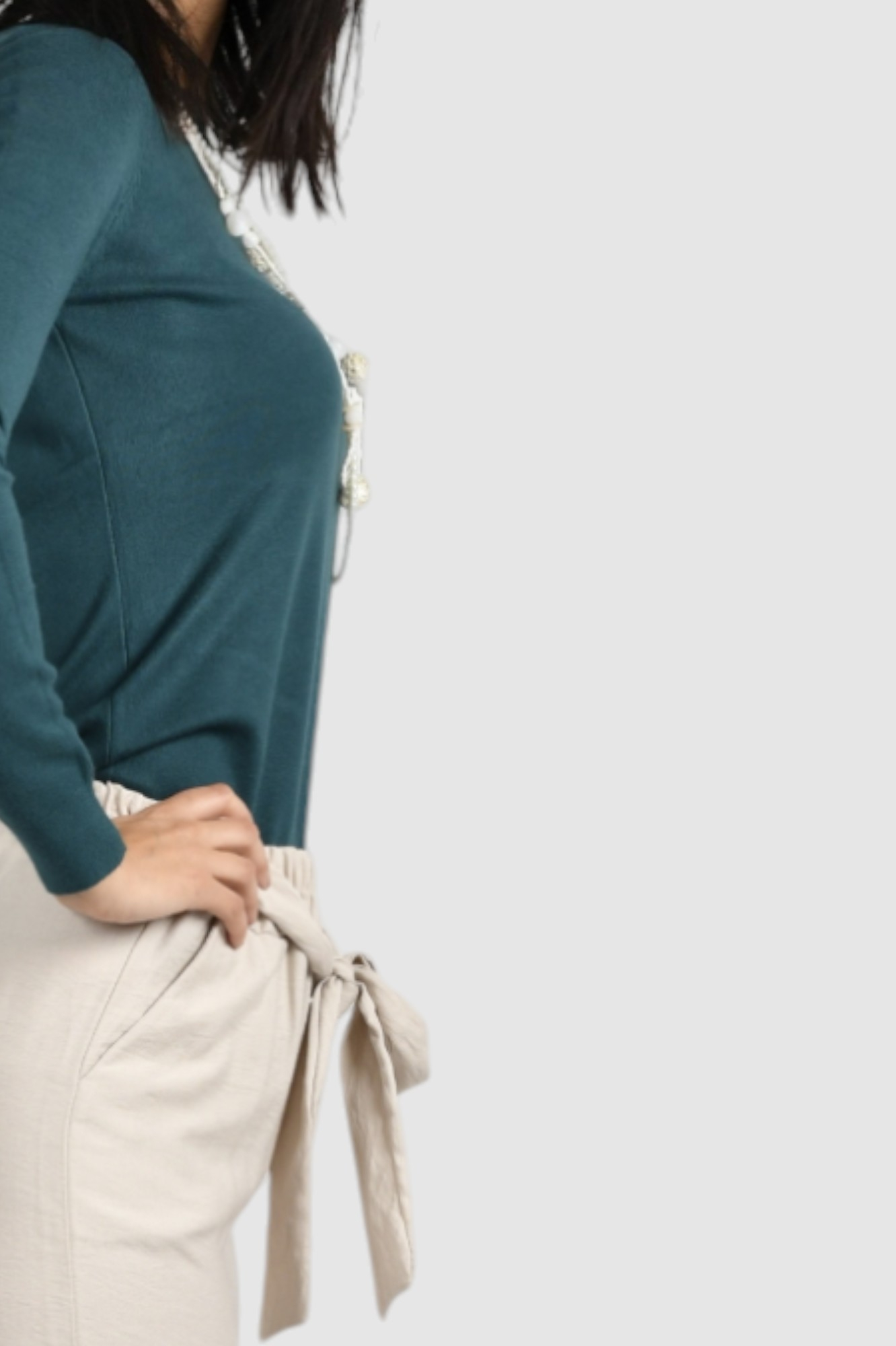 Ženski tamno zeleni lagani džemper Clarissa