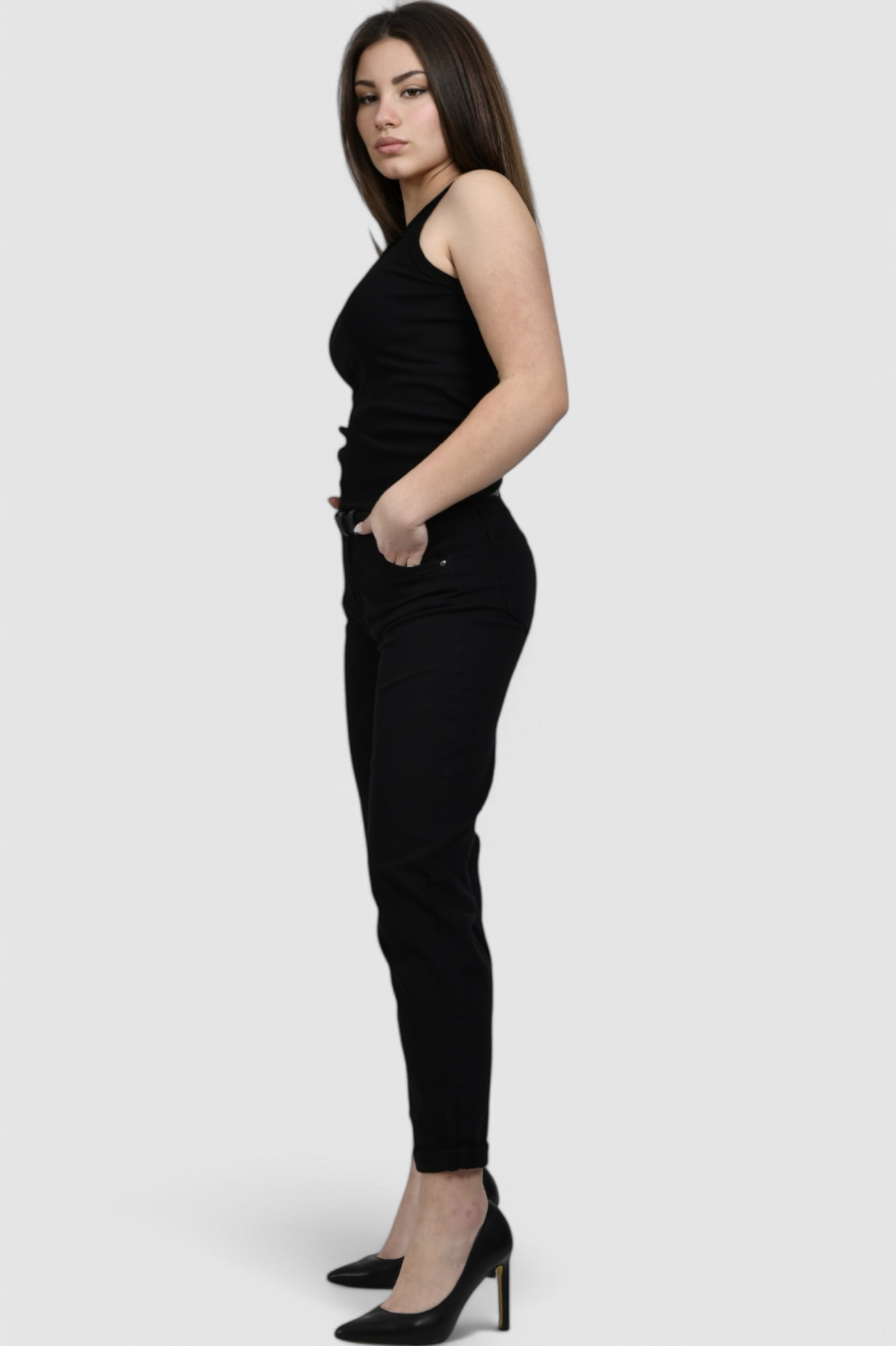 Ženska crna majica bez rukava Lorelei