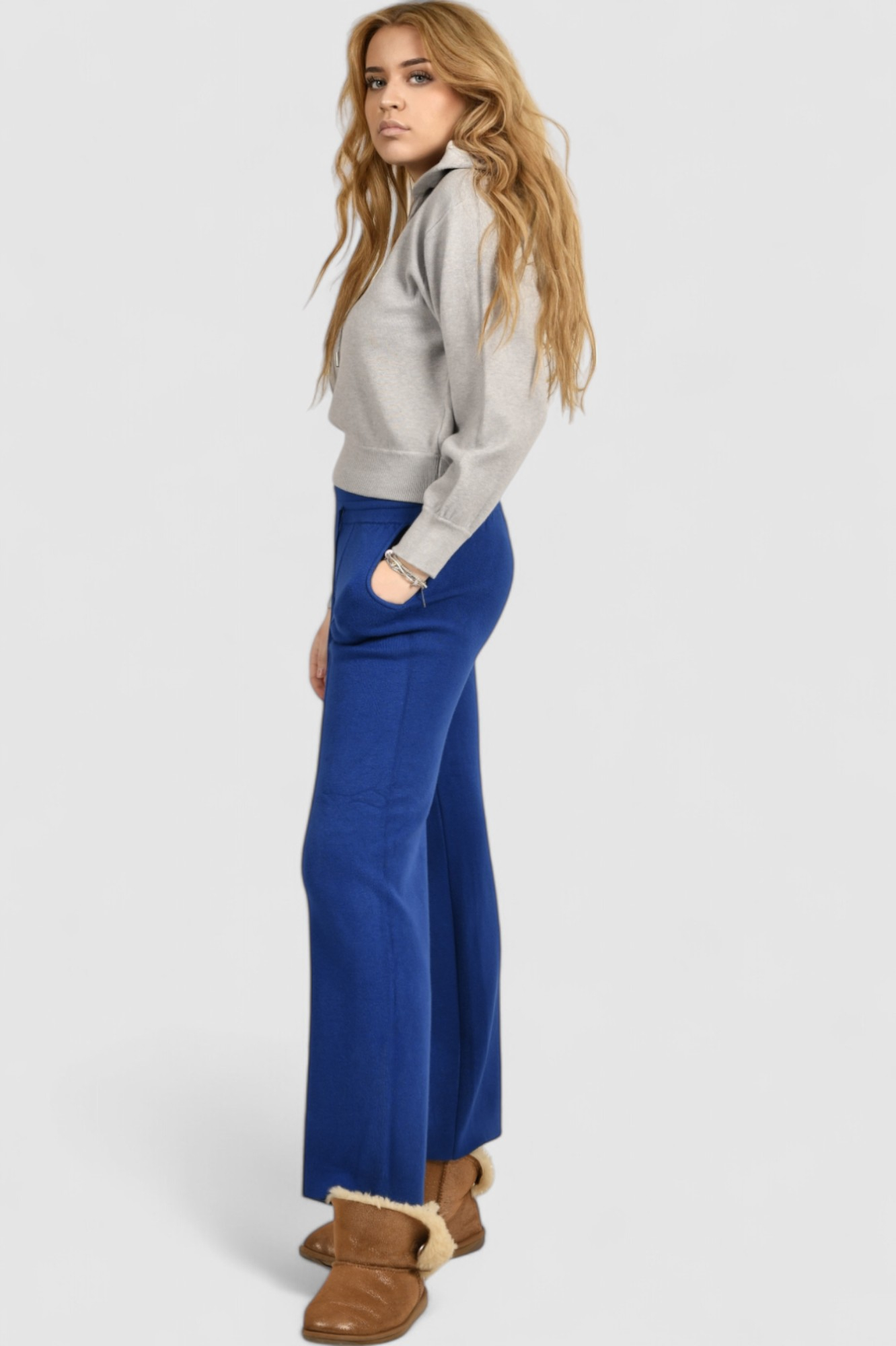 Ženski plavi donji dio trenirke Denim