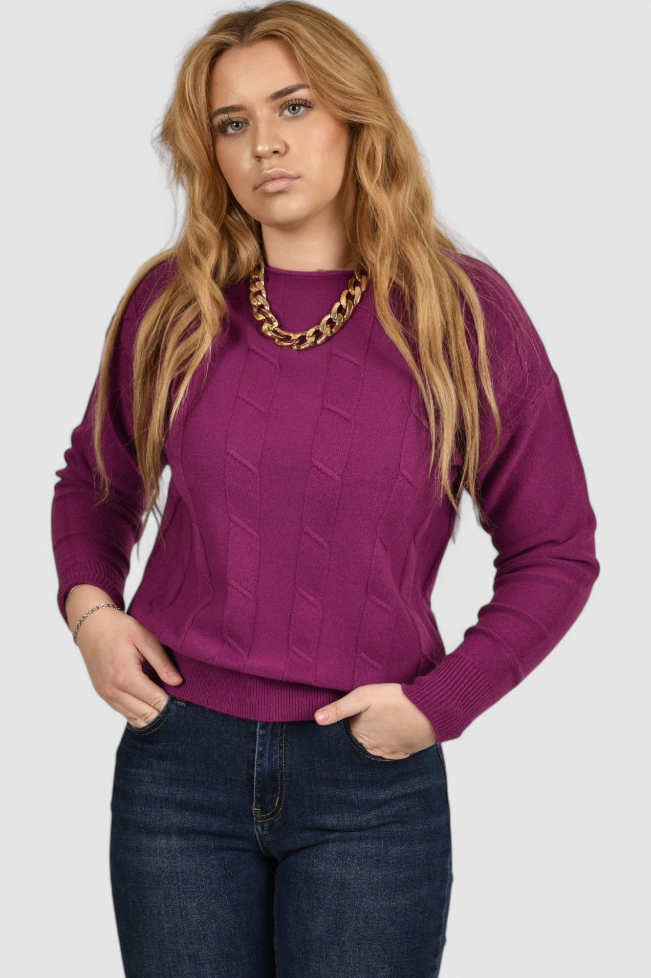 Ženski ljubičasti lagani džemper Erica