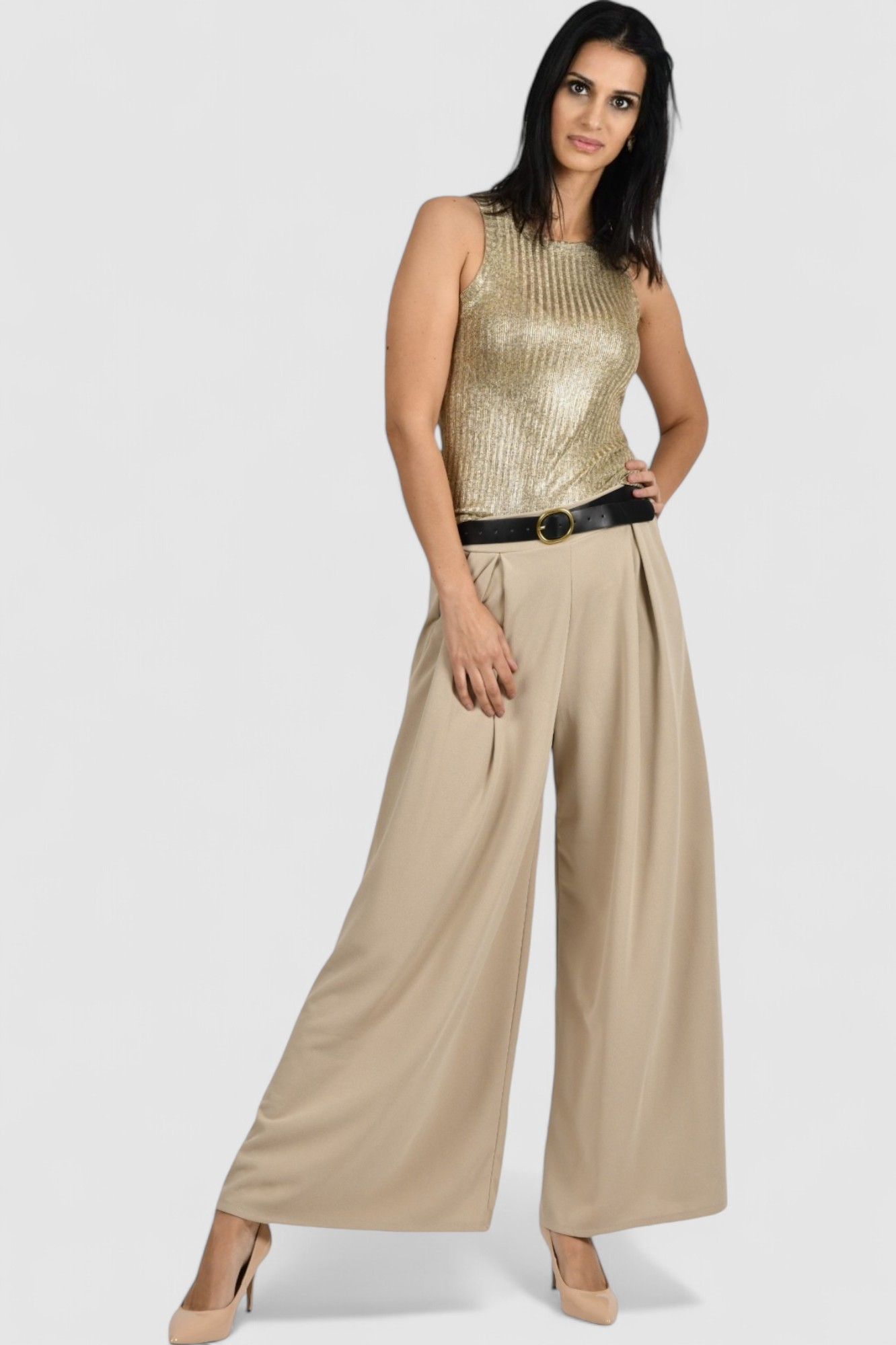 Ženske bež modne hlače Issa