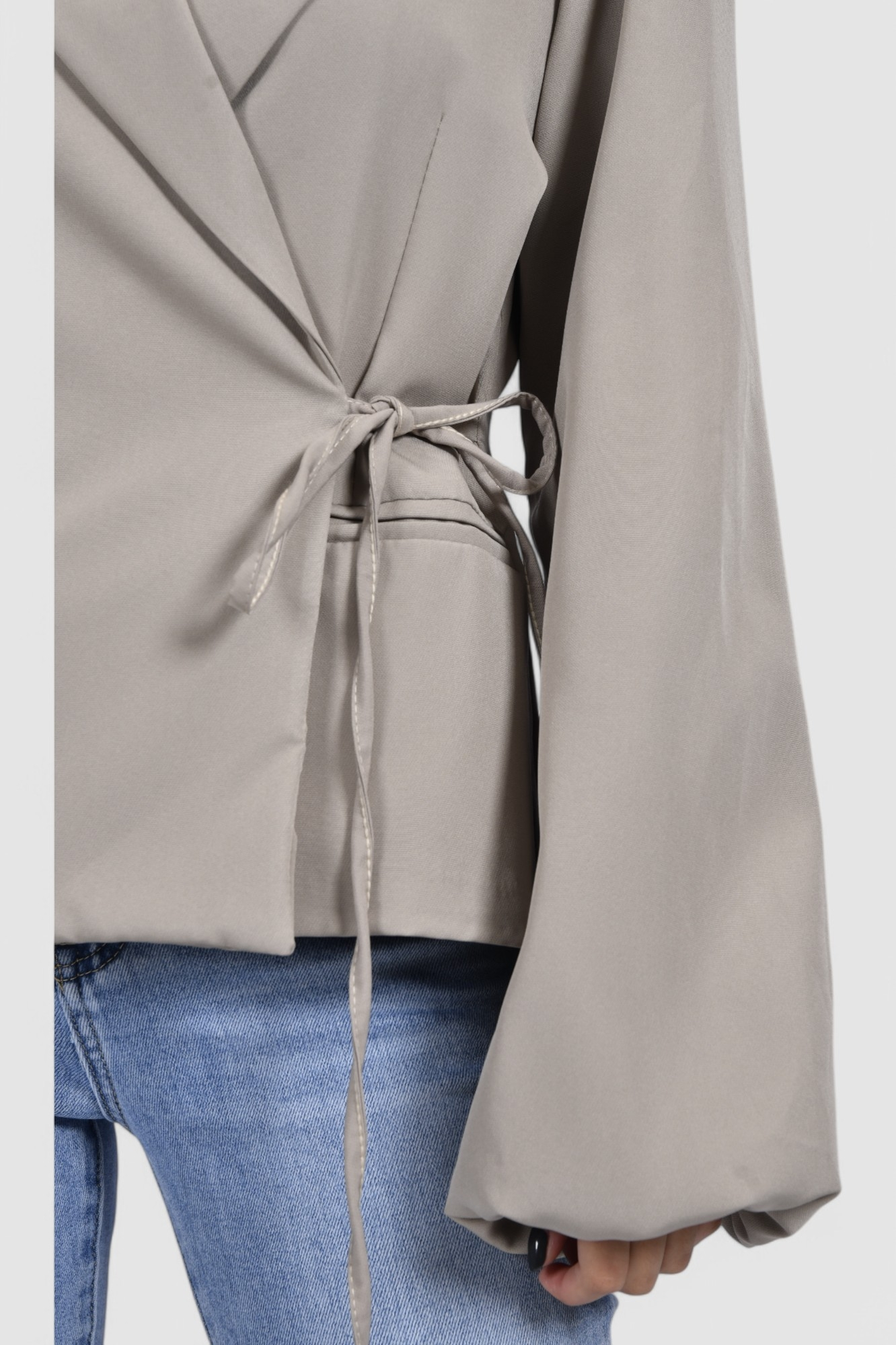 Ženski sivi elegantni sako Charlotte